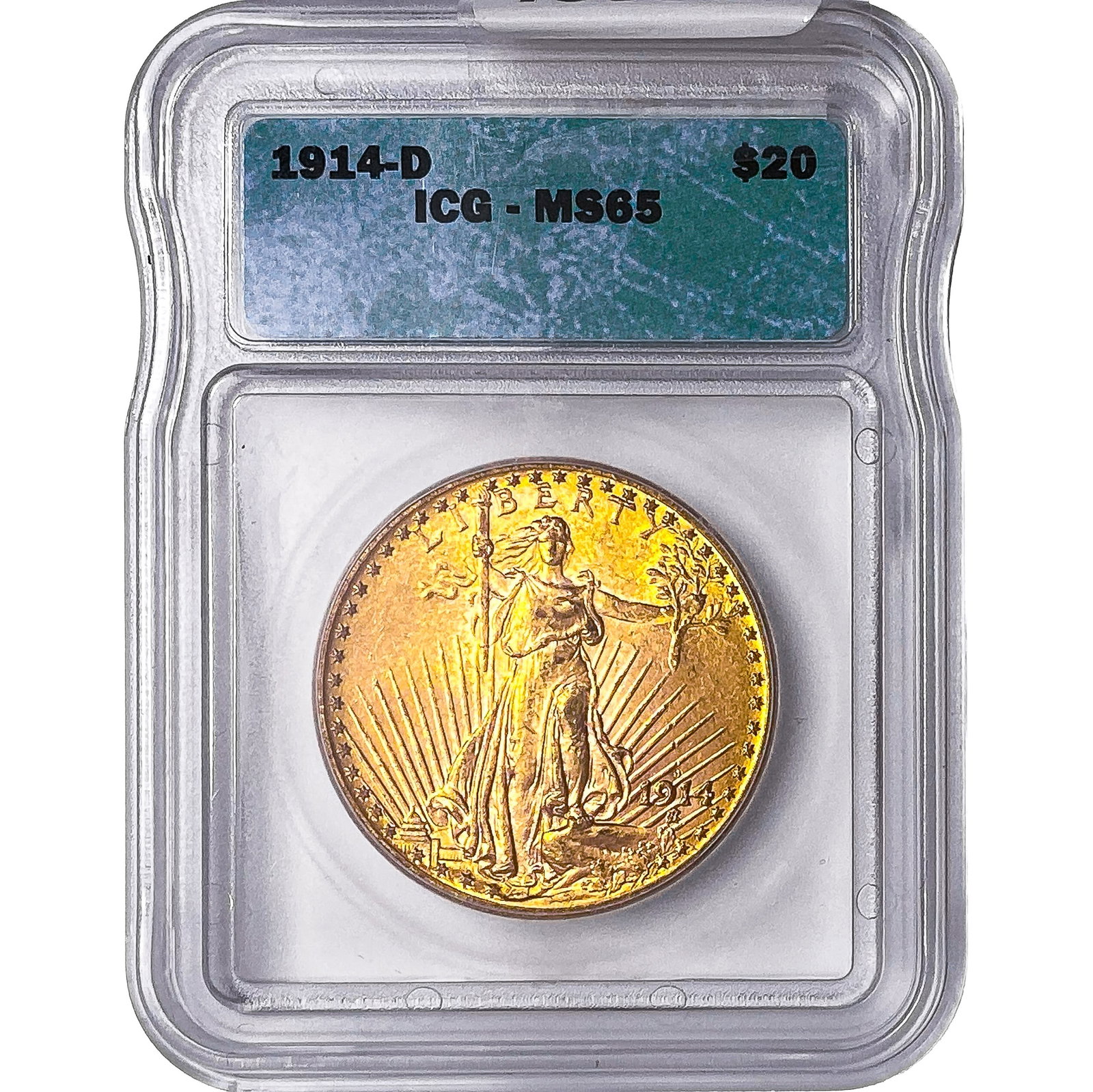 1914-D $20 Gold Double Eagle ICG MS65 (1 of 2)