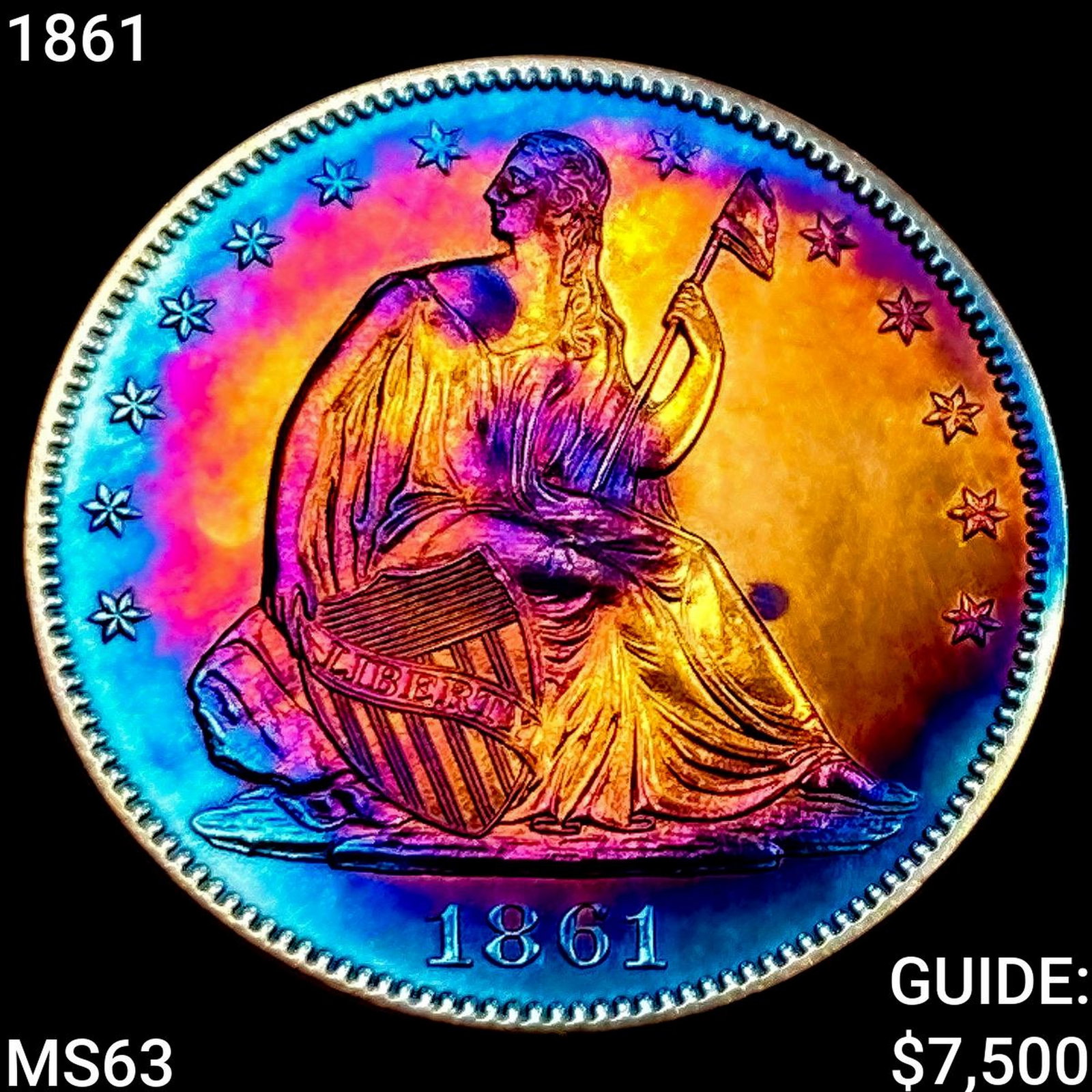 1861 Seated Liberty Half Dollar (1 of 2)
