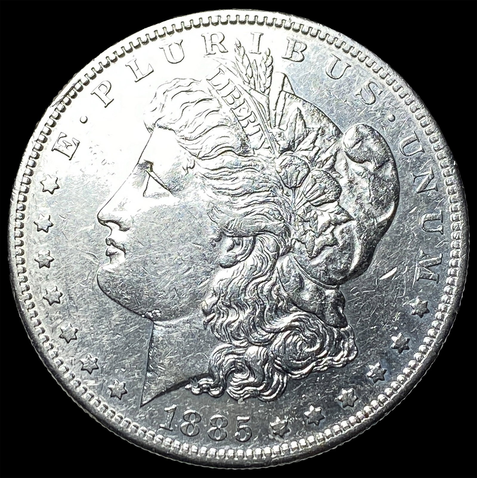 1885-S Silver Morgan Dollar CLOSELY UNCIRCULATED: 1885-S Silver Morgan Dollar CLOSELY UNCIRCULATED