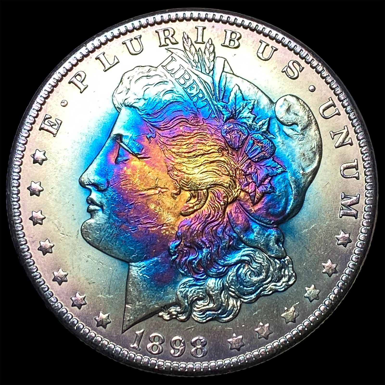 1898-O Toned Silver Morgan Dollar UNCIRCULATED: 1898-O Toned Silver Morgan Dollar UNCIRCULATED