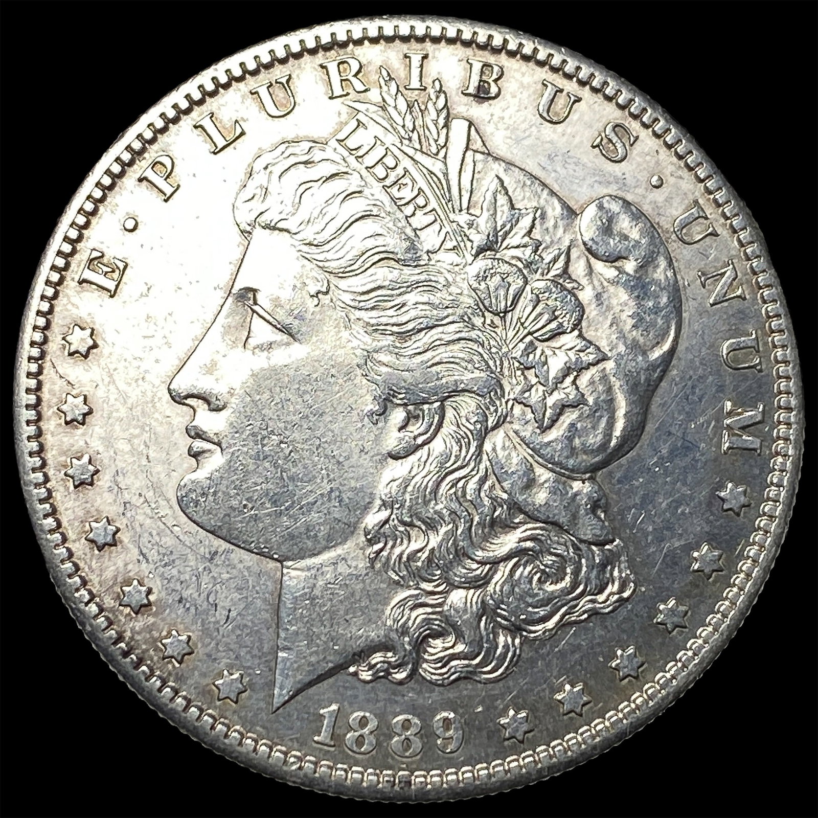 1889-S Silver Morgan Dollar CHOICE AU: 1889-S Silver Morgan Dollar CHOICE AU