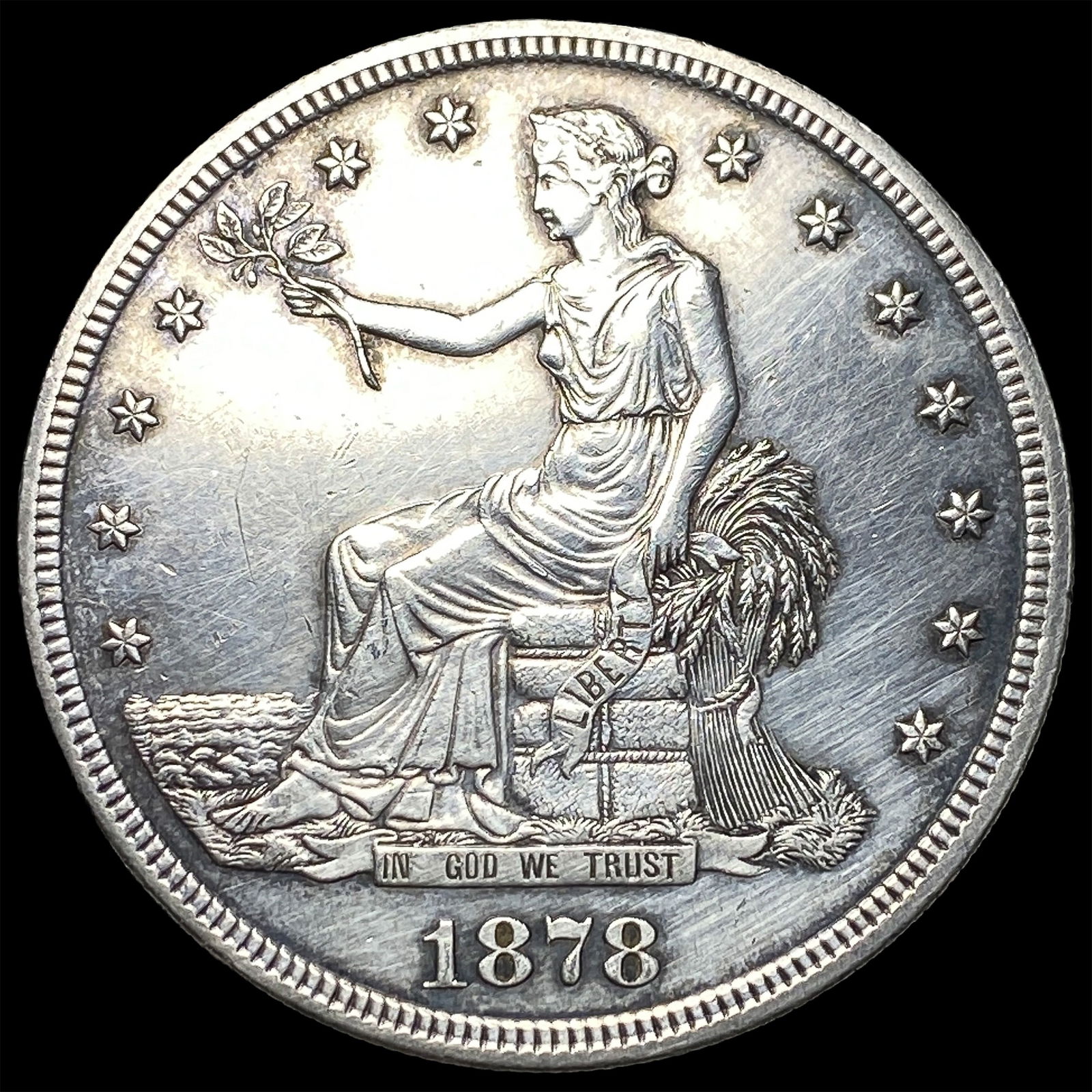 1878-S Silver Trade Dollar CLOSELY UNCIRCULATED: 1878-S Silver Trade Dollar CLOSELY UNCIRCULATED