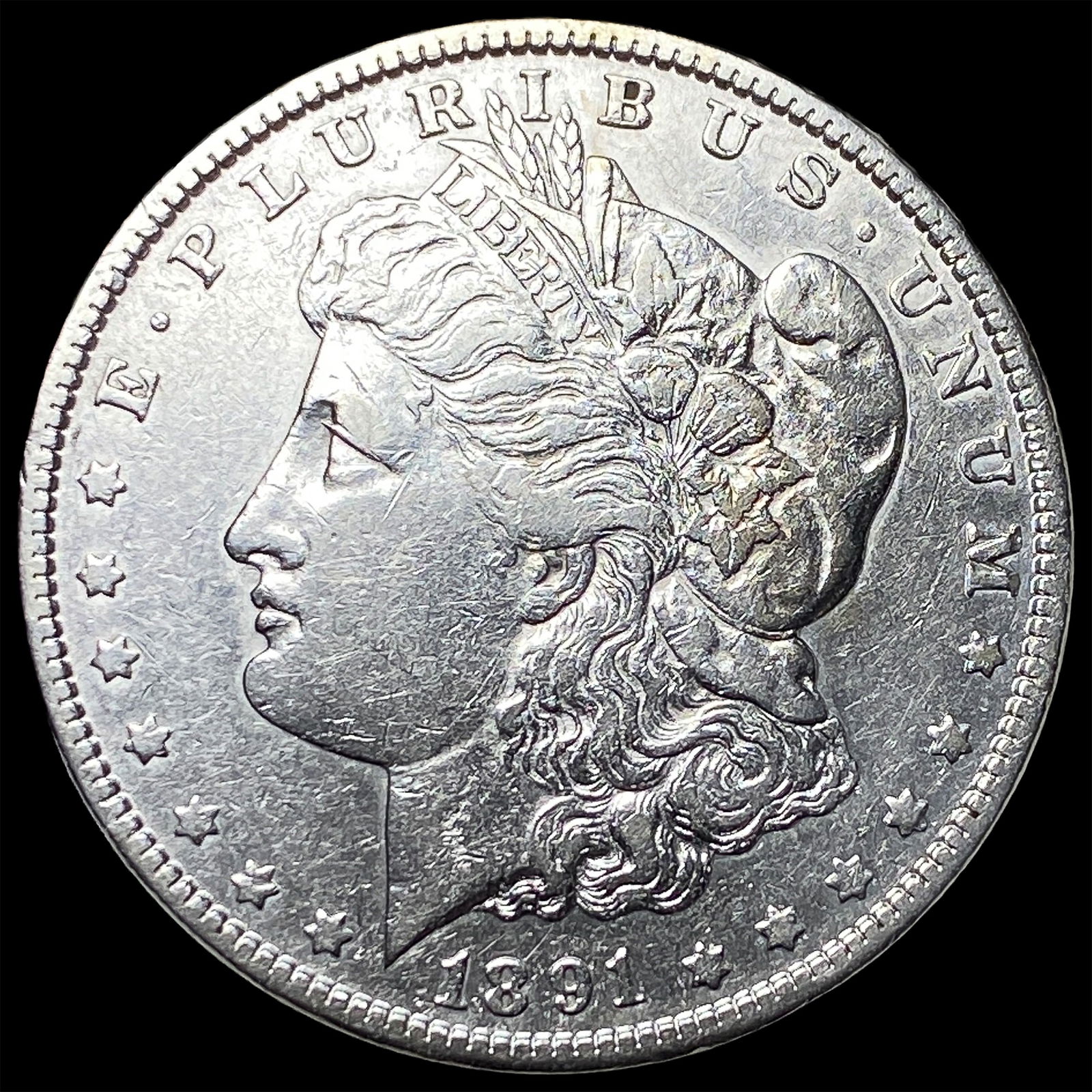 1891 Morgan Silver Dollar NEARLY UNCIRCULATED: 1891 Morgan Silver Dollar NEARLY UNCIRCULATED