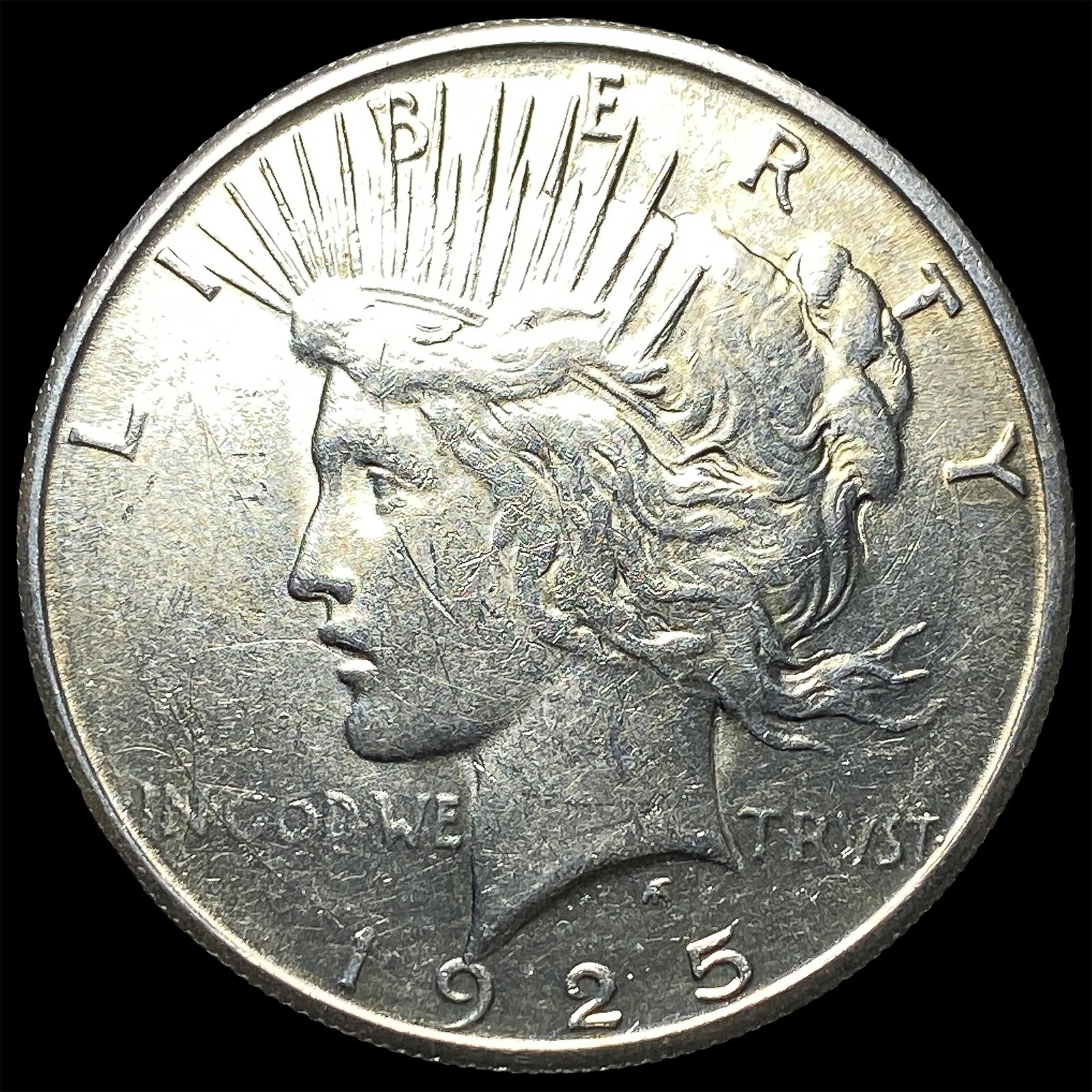 1925-S Silver Peace Dollar CHOICE AU: 1925-S Silver Peace Dollar CHOICE AU