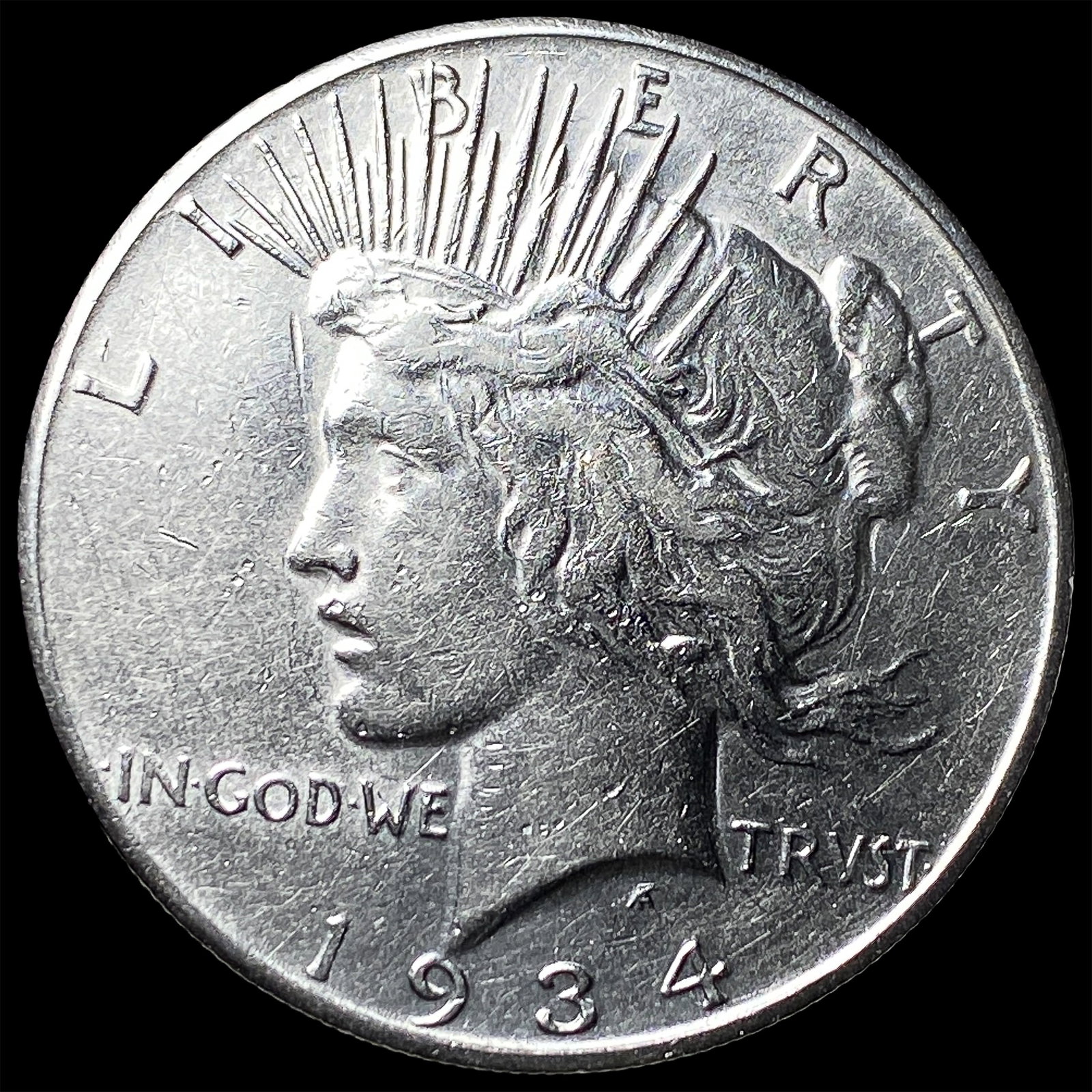 1934 Peace Silver Dollar CLOSELY UNCIRCULATED: 1934 Peace Silver Dollar CLOSELY UNCIRCULATED