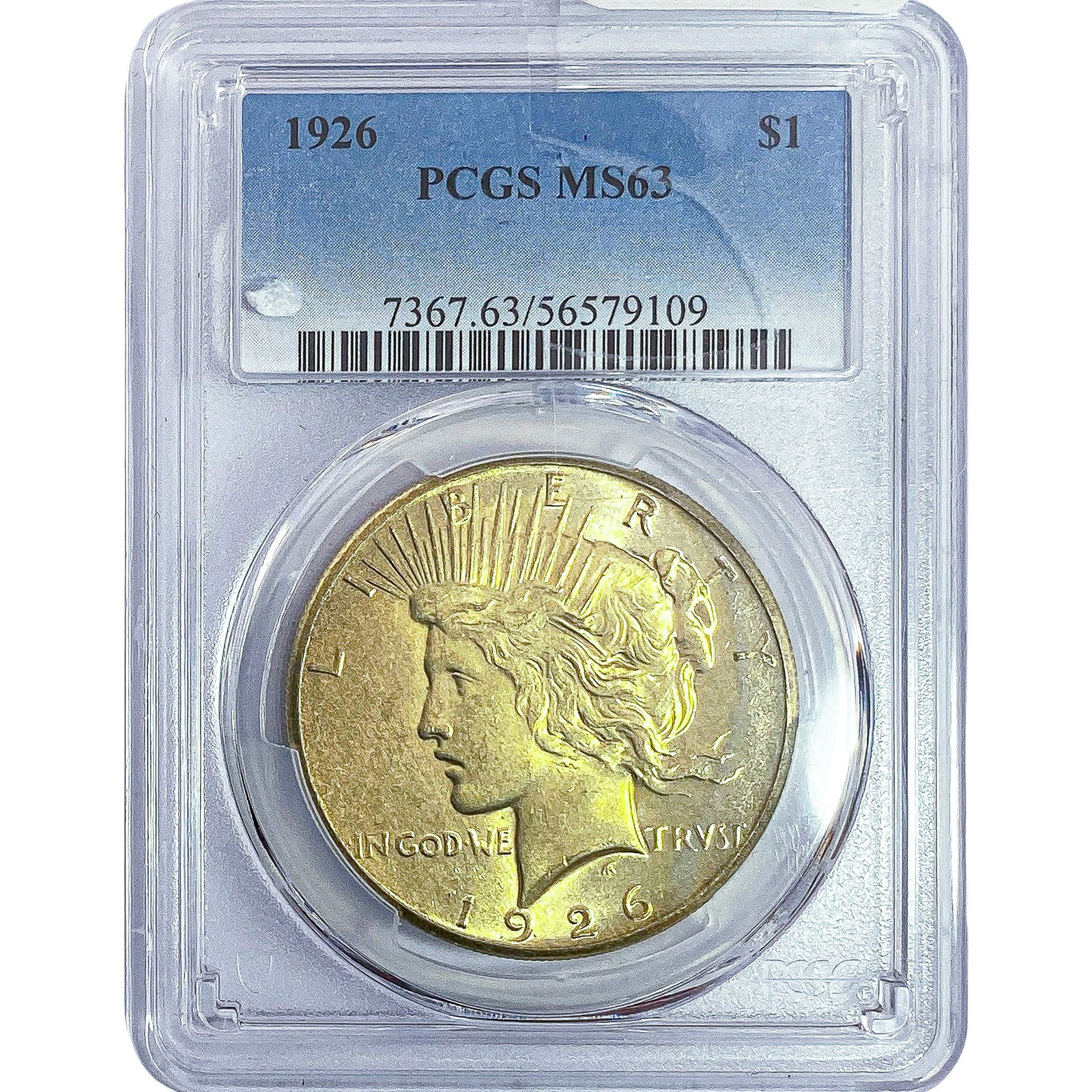 1926 Silver Peace Dollar PCGS MS63: 1926 Silver Peace Dollar PCGS MS63