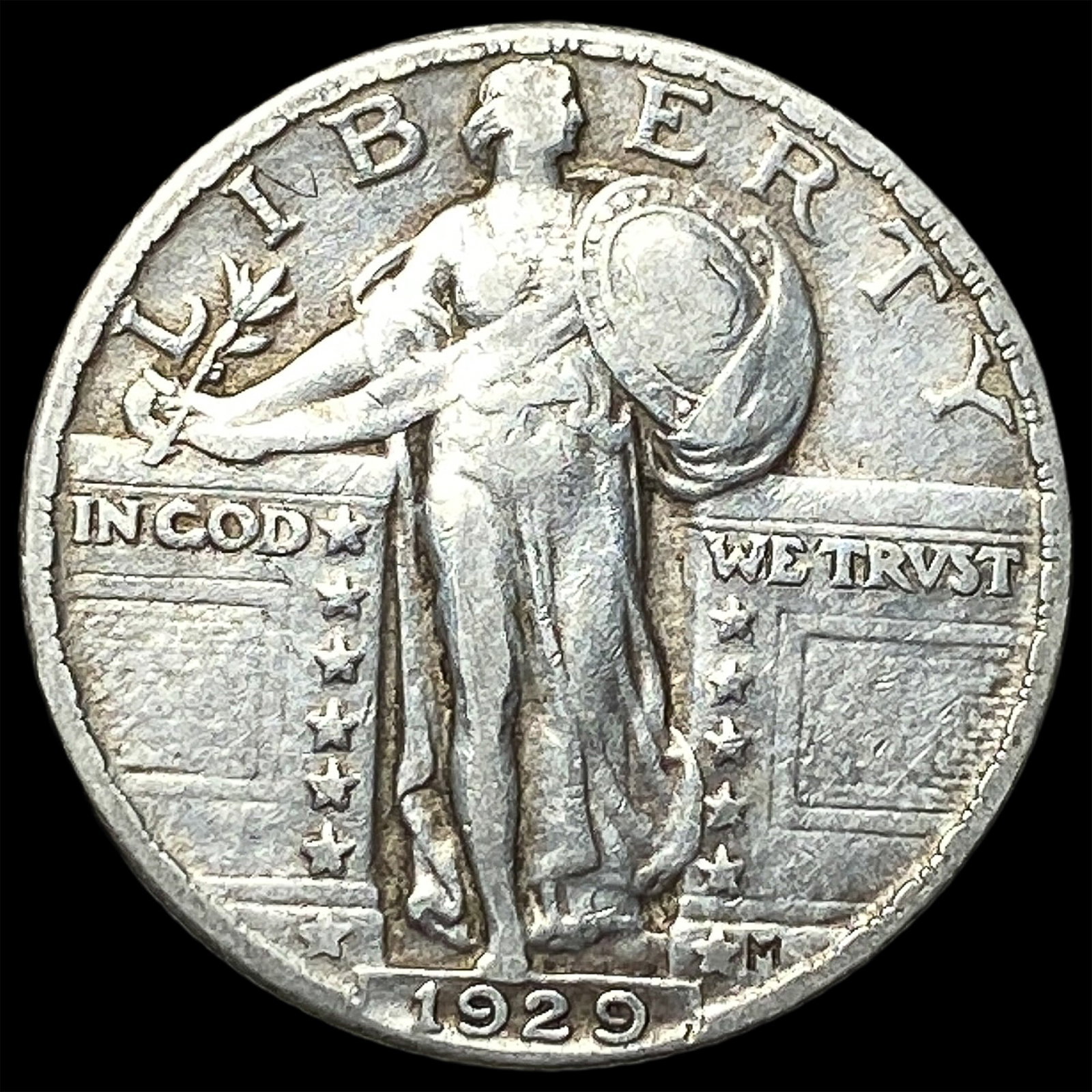1929-M Standing Liberty Silver Quarter NEARLY UNCIRCULATED: 1929-M Standing Liberty Silver Quarter NEARLY UNCIRCULATED