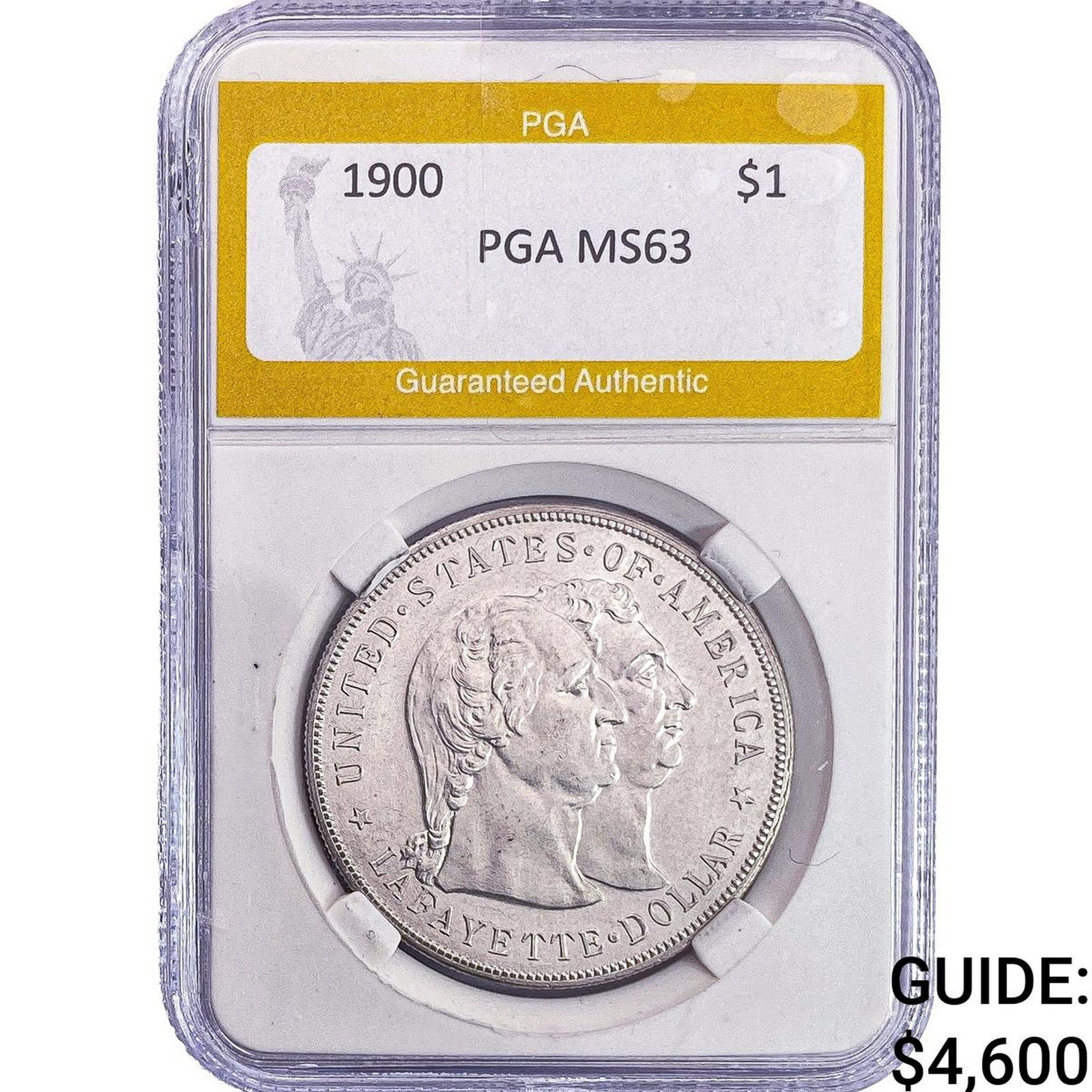 1900 Lafayette Silver Dollar PGA MS63: 1900 Lafayette Silver Dollar PGA MS63