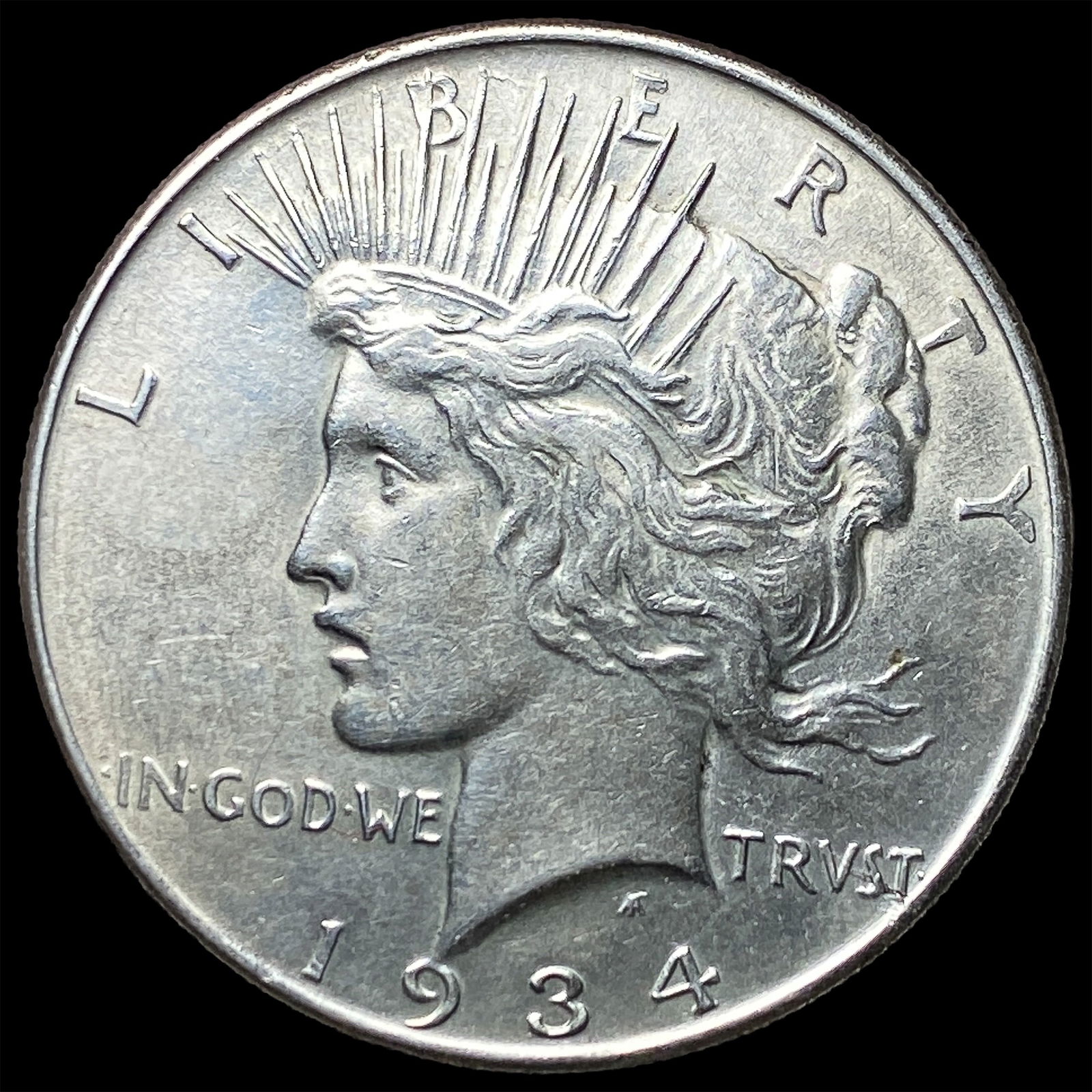 1934 Peace Silver Dollar CLOSELY UNCIRCULATED: 1934 Peace Silver Dollar CLOSELY UNCIRCULATED
