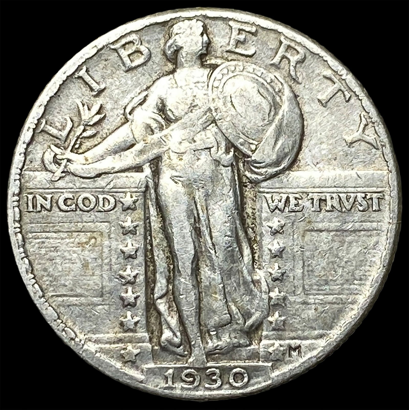 1930-M Standing Liberty Silver Quarter NEARLY UNCIRCULATED: 1930-M Standing Liberty Silver Quarter NEARLY UNCIRCULATED