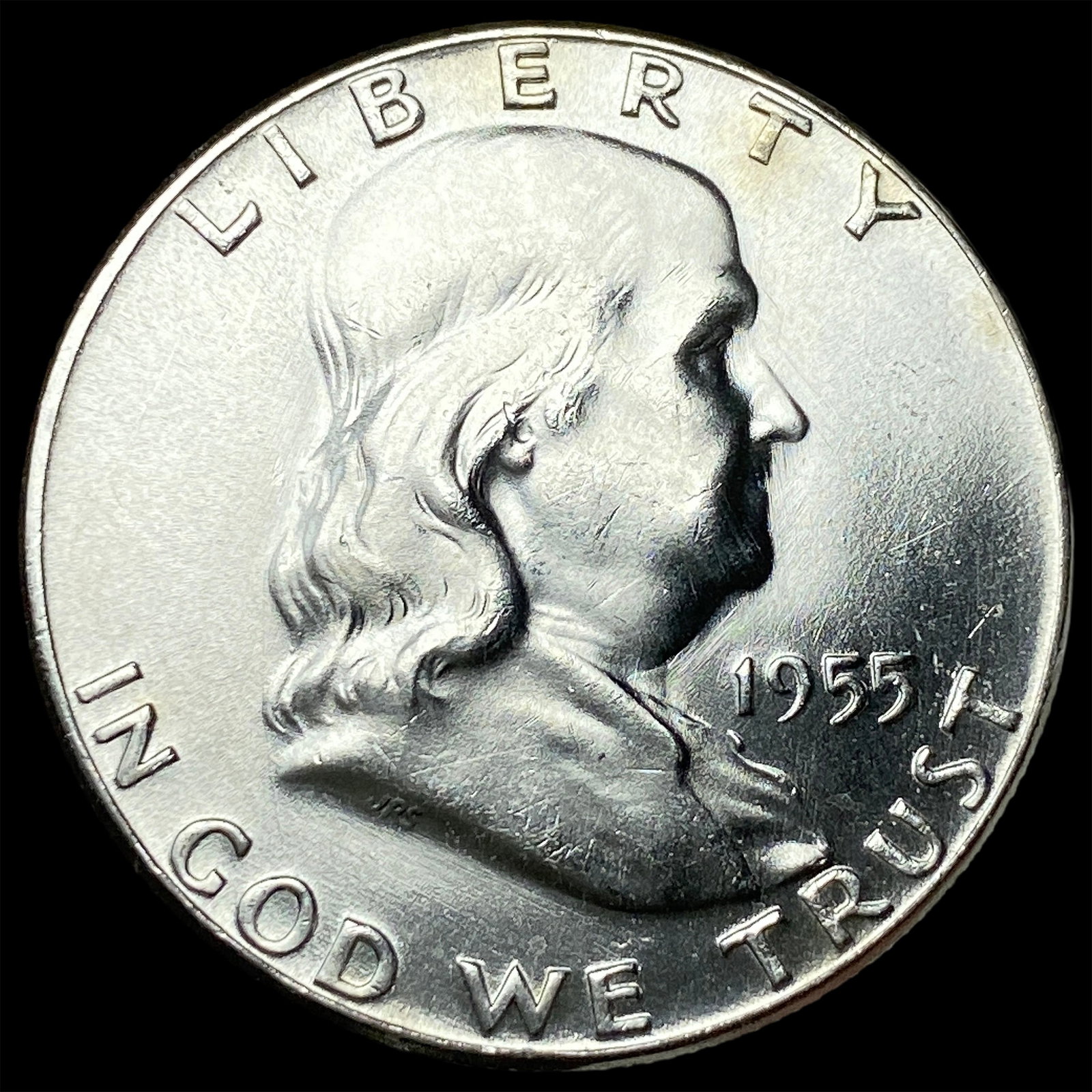 1955 Franklin Silver Half Dollar CHOICE BU: 1955 Franklin Silver Half Dollar CHOICE BU