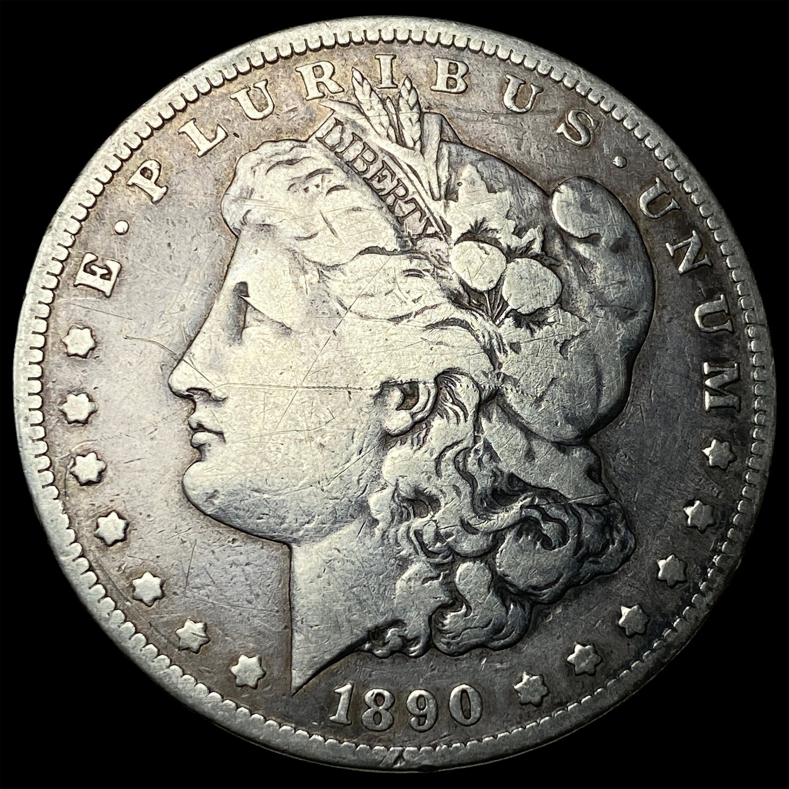 1890-CC Silver Morgan Dollar LIGHTLY CIRCULATED: 1890-CC Silver Morgan Dollar LIGHTLY CIRCULATED