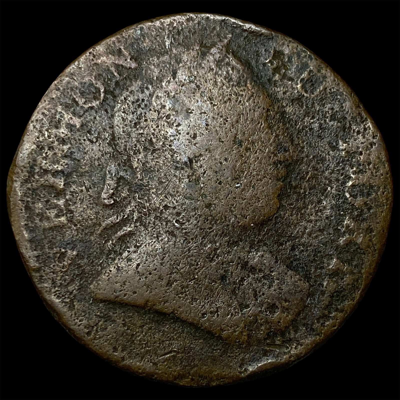 This is a heavily worn coin possibly a George III British Halfpenny. NICELY CIRCULATED: This is a heavily worn coin possibly a George III British Halfpenny. NICELY CIRCULATED