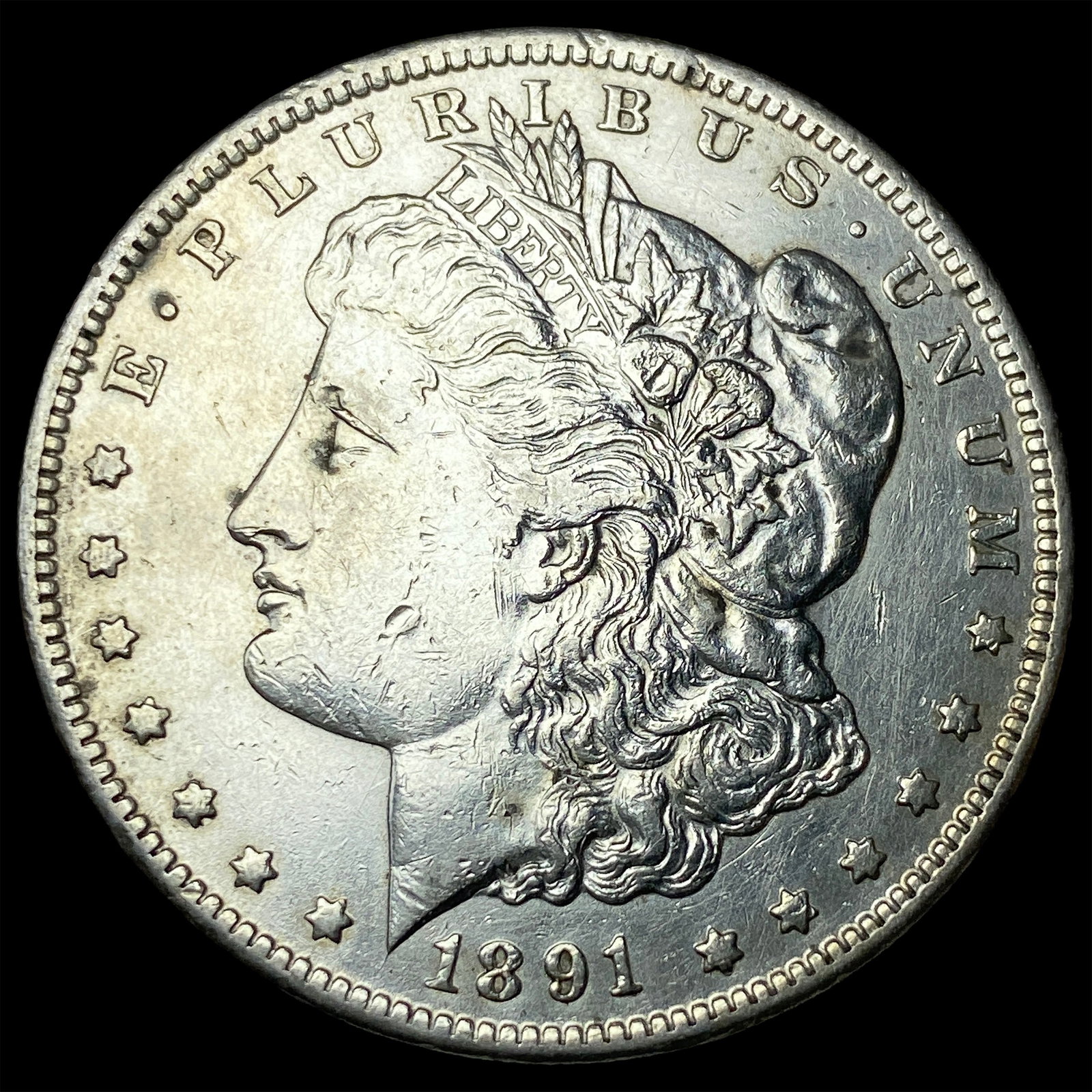 1891-CC Silver Morgan Dollar CLOSELY UNCIRCULATED: 1891-CC Silver Morgan Dollar CLOSELY UNCIRCULATED
