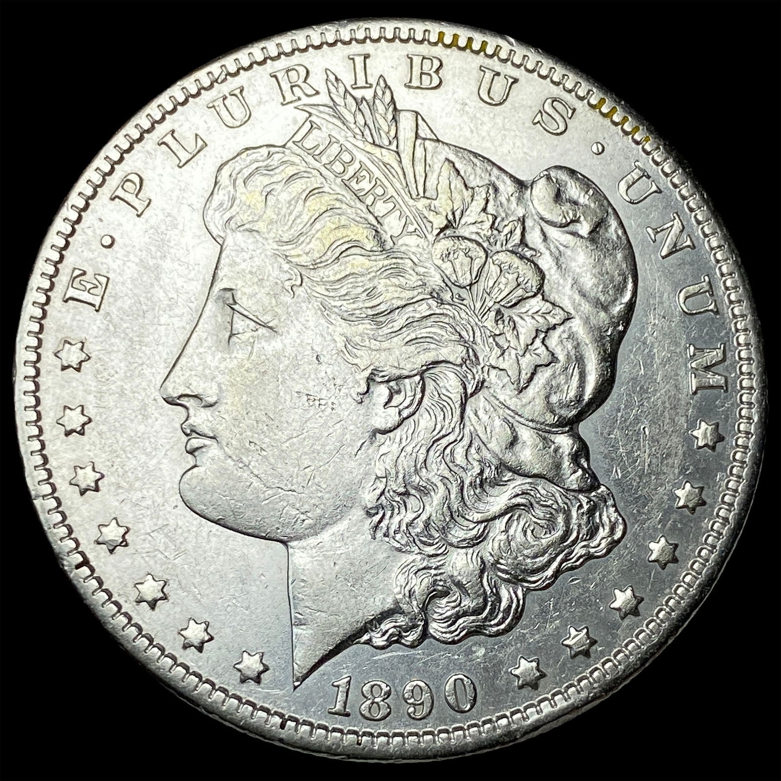 1890-CC Silver Morgan Dollar CLOSELY UNCIRCULATED: 1890-CC Silver Morgan Dollar CLOSELY UNCIRCULATED