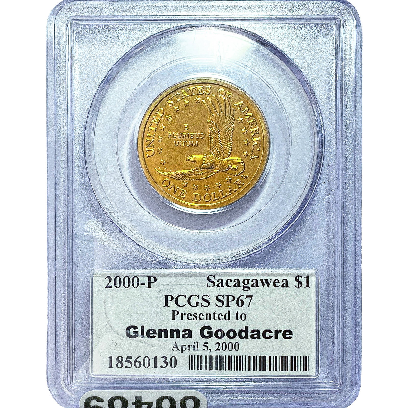 2000 Sacagawea $1 PCGS SP67 (1 of 2)