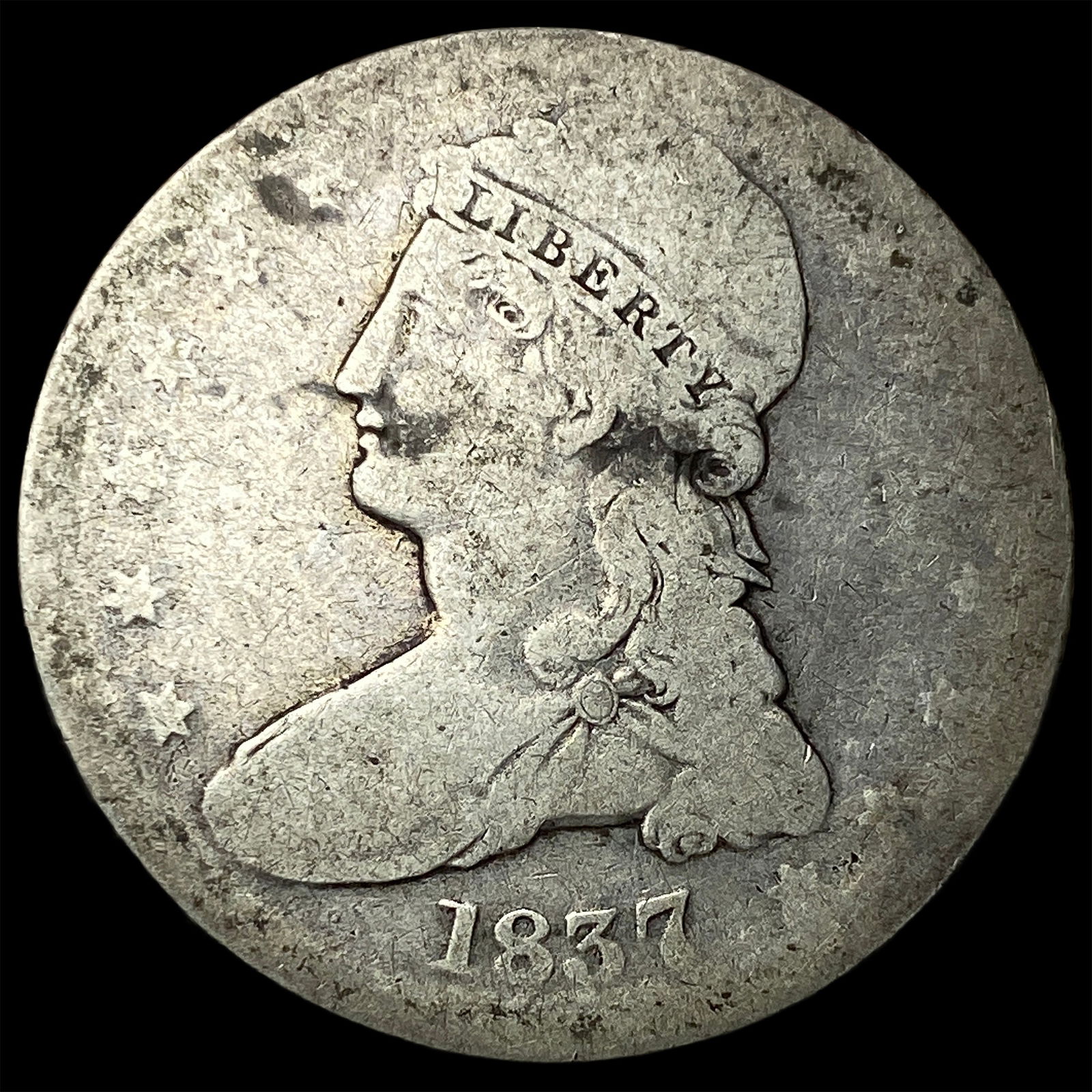 1837 Capped Bust Half Dollar LIGHTLY CIRCULATED: 1837 Capped Bust Half Dollar LIGHTLY CIRCULATED