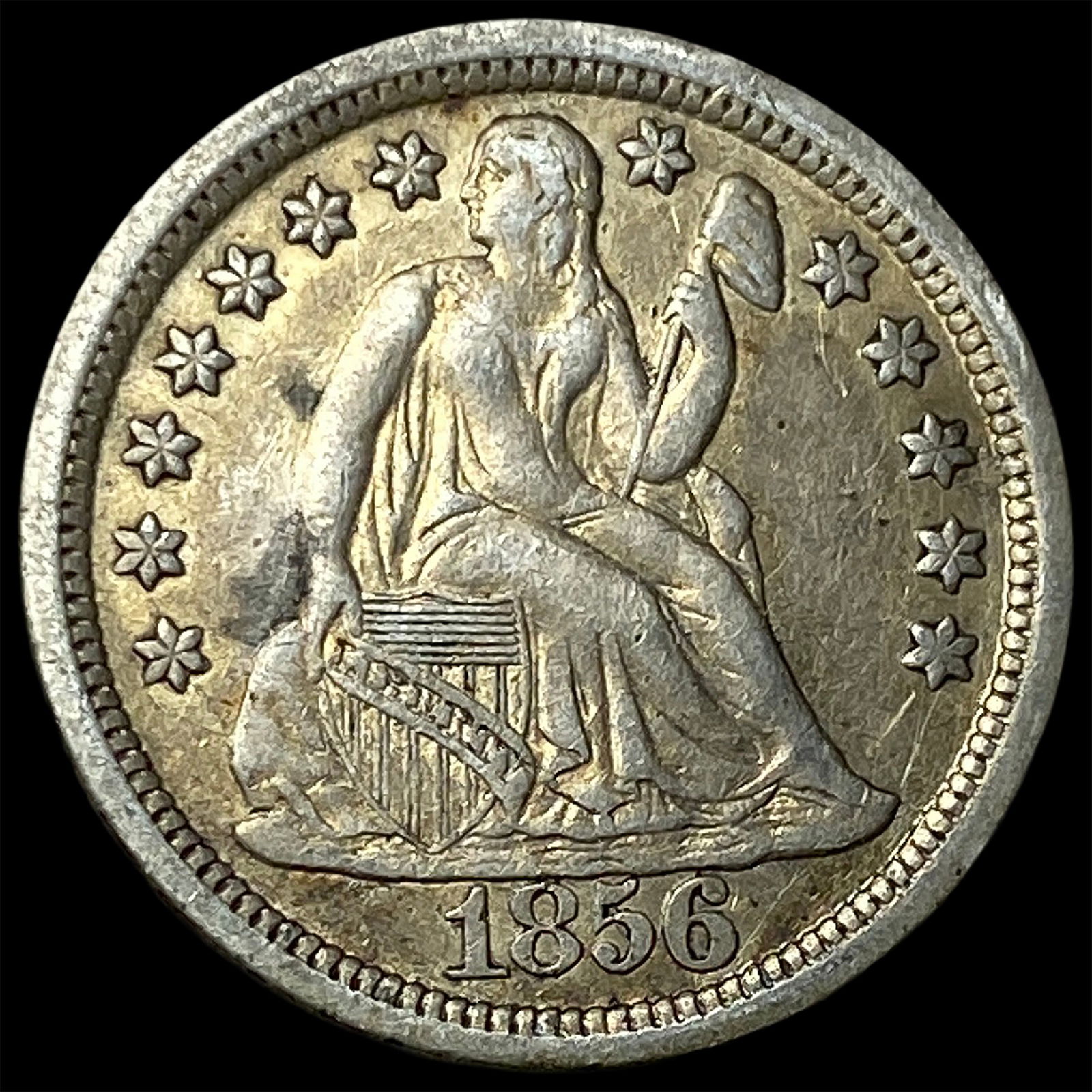 1856 Seated Liberty Dime CLOSELY UNCIRCULATED: 1856 Seated Liberty Dime CLOSELY UNCIRCULATED