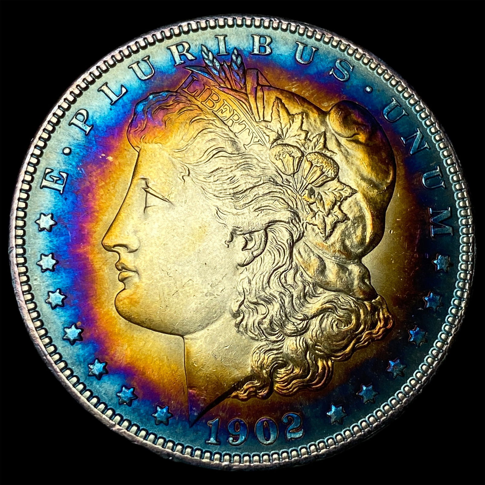 1902-O Toned Morgan Silver Dollar UNCIRCULATED: 1902-O Toned Morgan Silver Dollar UNCIRCULATED