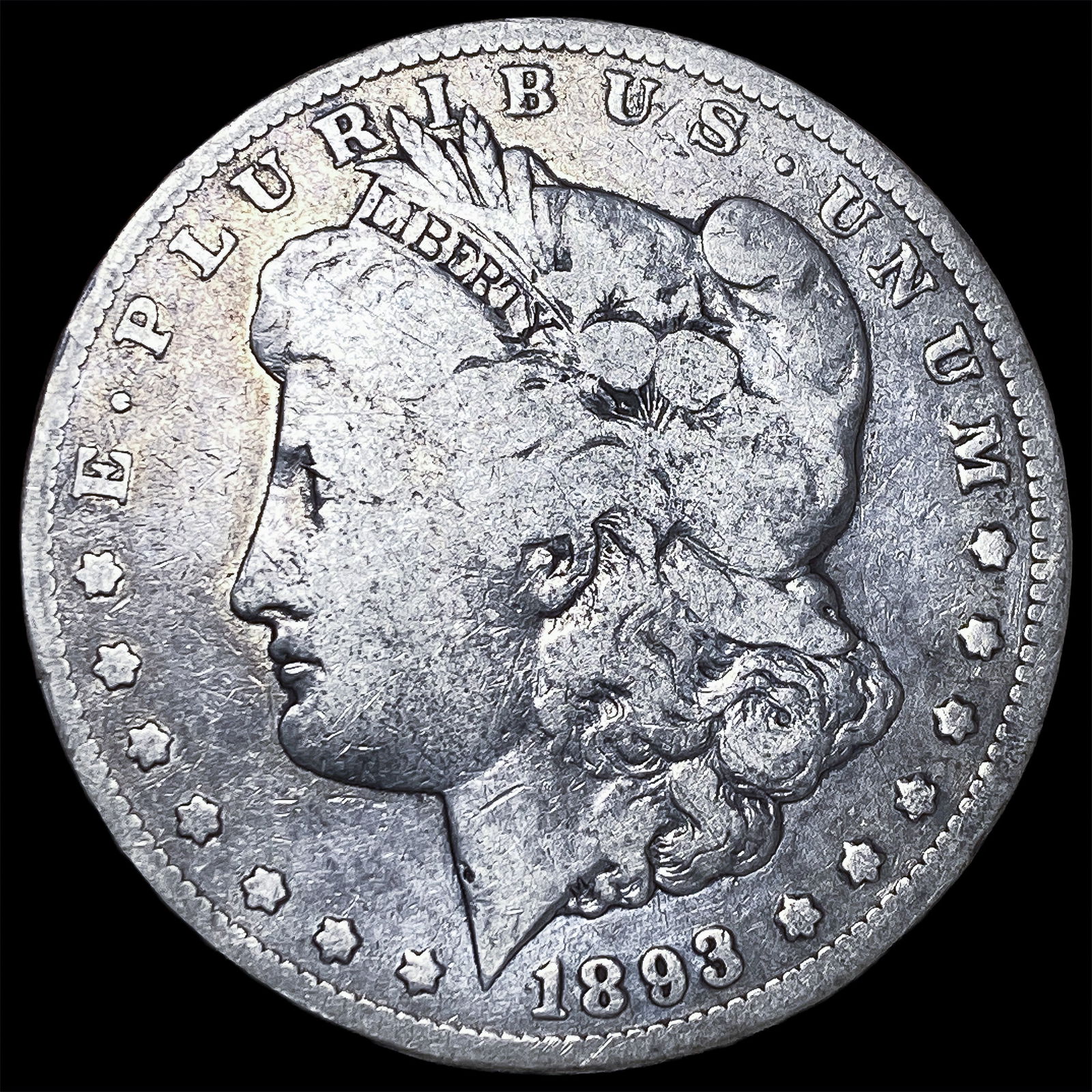 1893-CC Silver Morgan Dollar NICELY CIRCULATED: 1893-CC Silver Morgan Dollar NICELY CIRCULATED