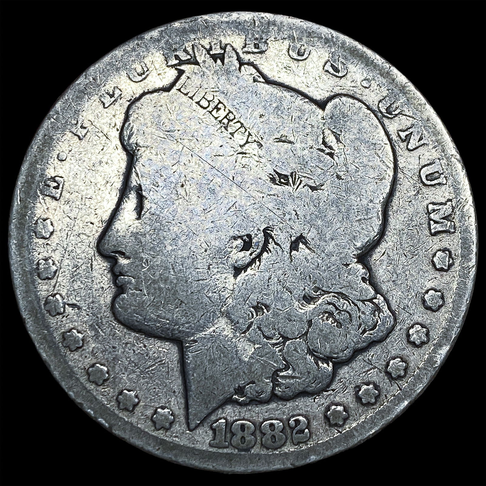 1882-CC Silver Morgan Dollar NICELY CIRCULATED: 1882-CC Silver Morgan Dollar NICELY CIRCULATED