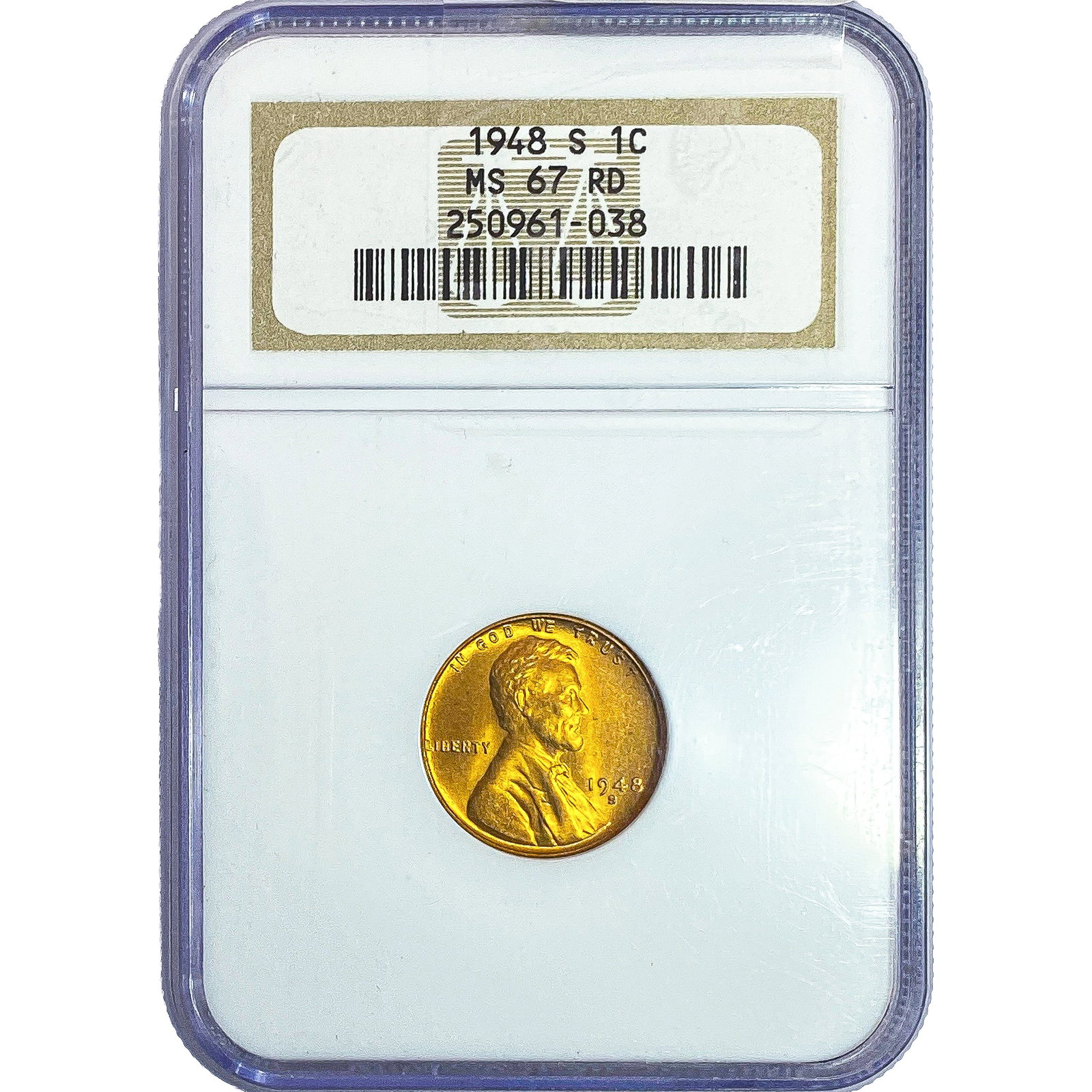 1948-S Wheat Cent NGC MS67 RD (1 of 2)