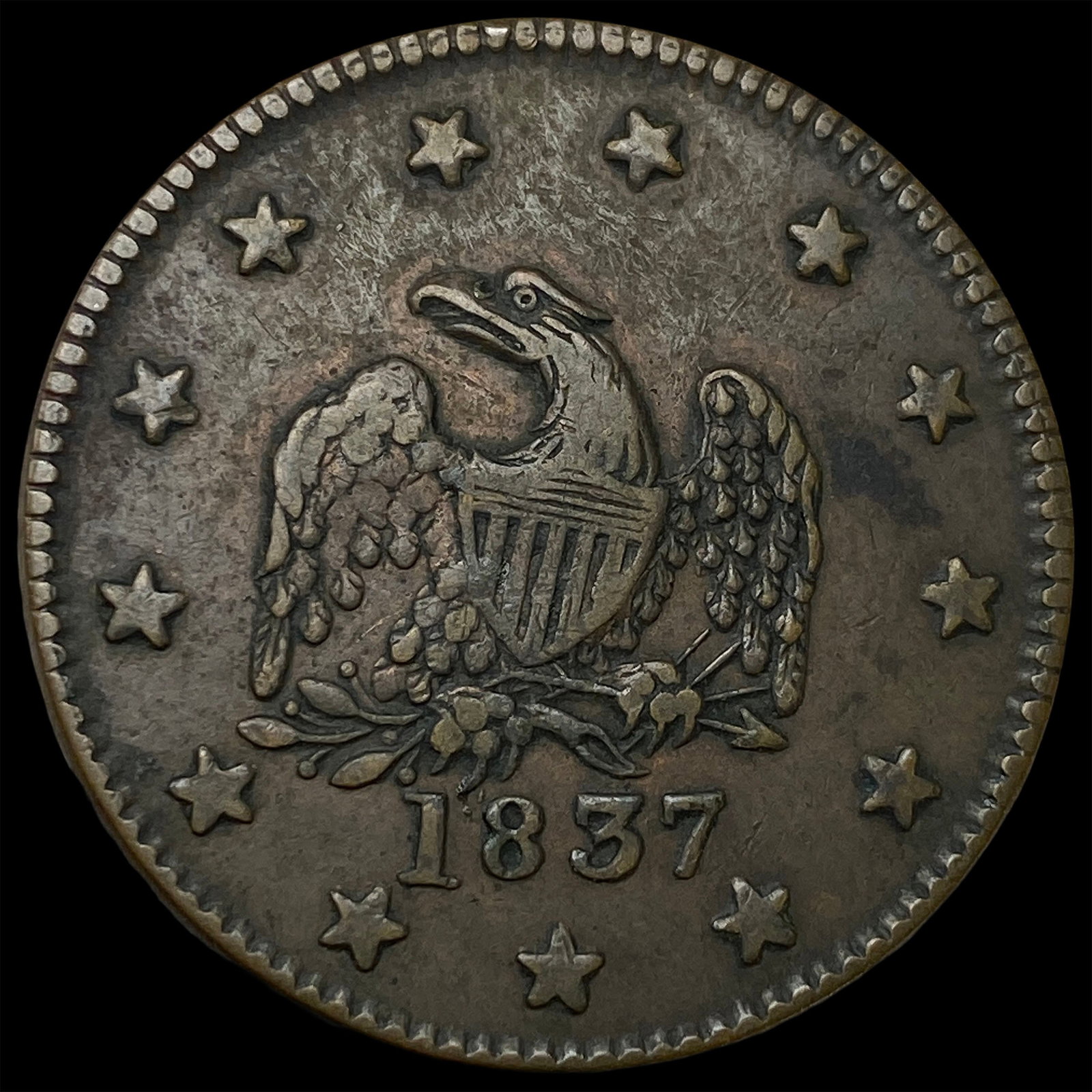1837 Hard Times Token Maycock NEARLY UNCIRCULATED: 1837 Hard Times Token Maycock NEARLY UNCIRCULATED