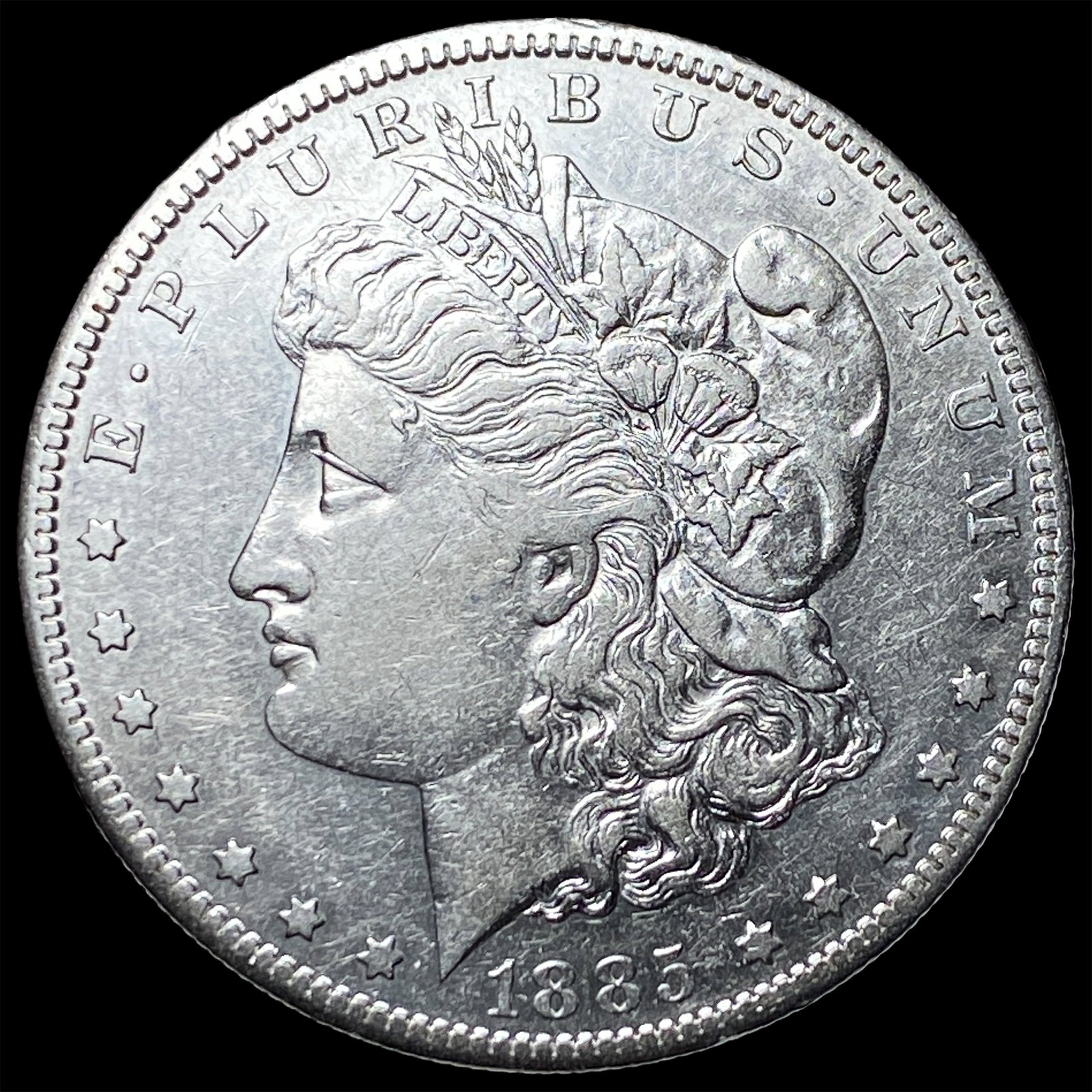 1885-S Silver Morgan Dollar NEARLY UNCIRCULATED: 1885-S Silver Morgan Dollar NEARLY UNCIRCULATED