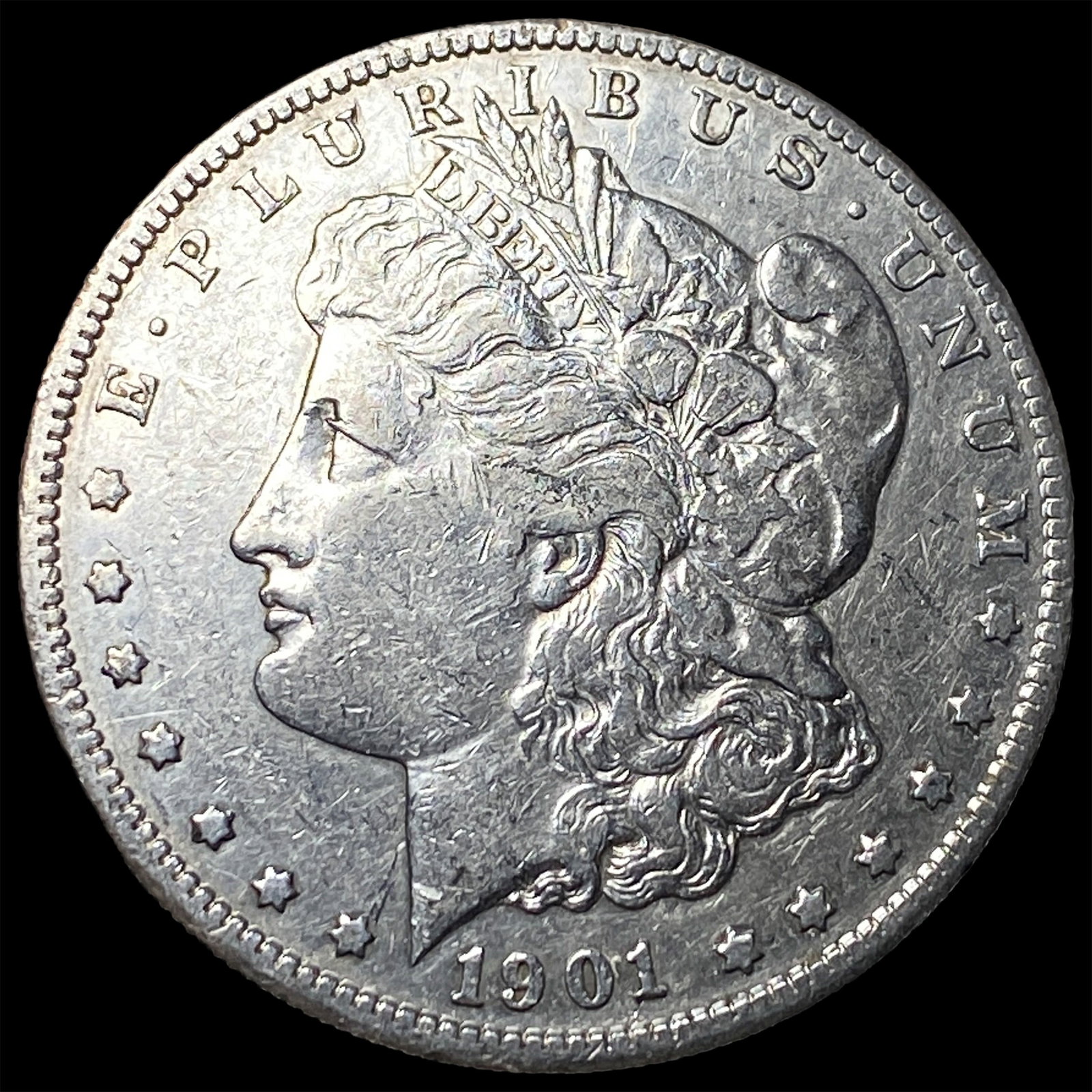 1901-S Silver Morgan Dollar NEARLY UNCIRCULATED: 1901-S Silver Morgan Dollar NEARLY UNCIRCULATED