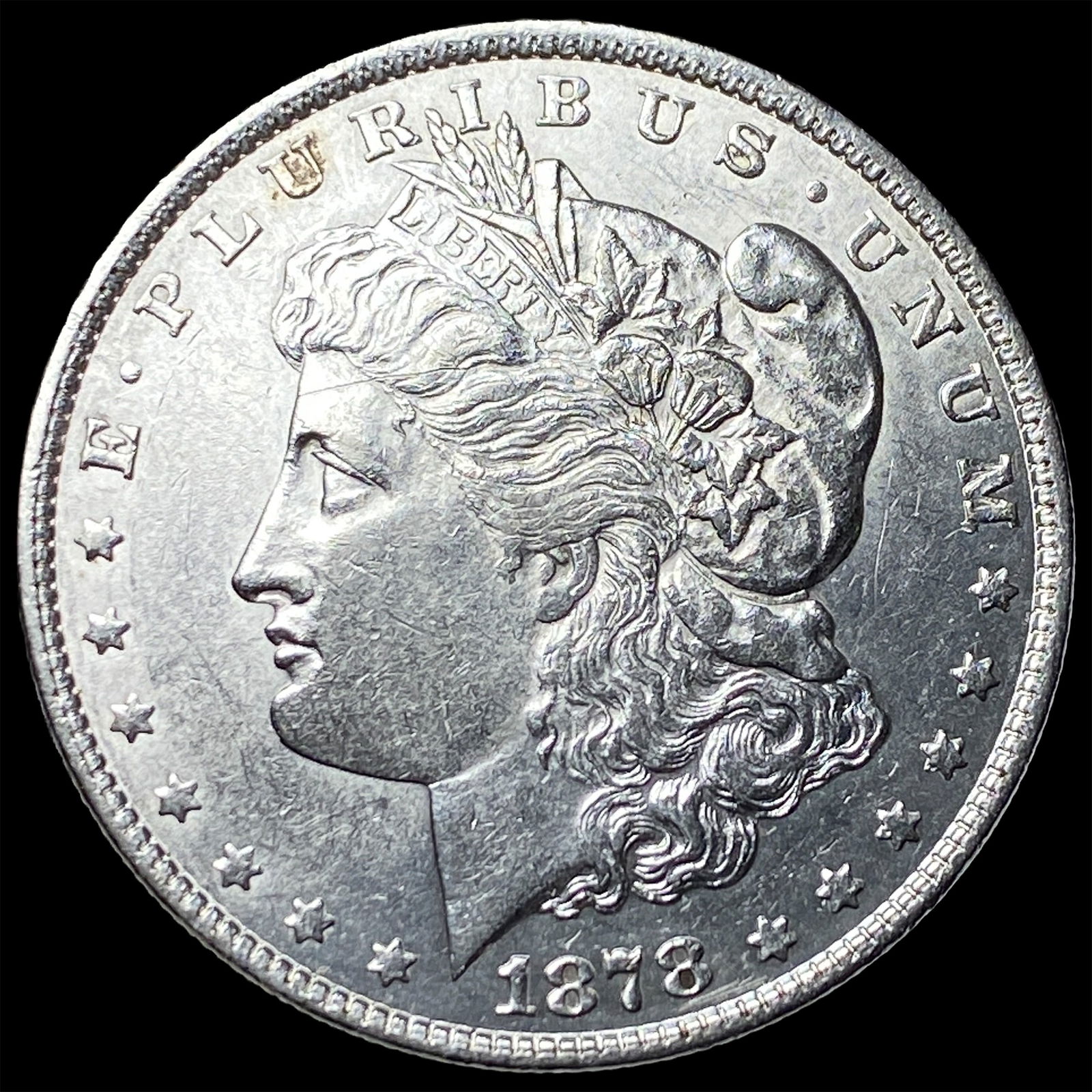1878-S Silver Morgan Dollar CHOICE AU: 1878-S Silver Morgan Dollar CHOICE AU