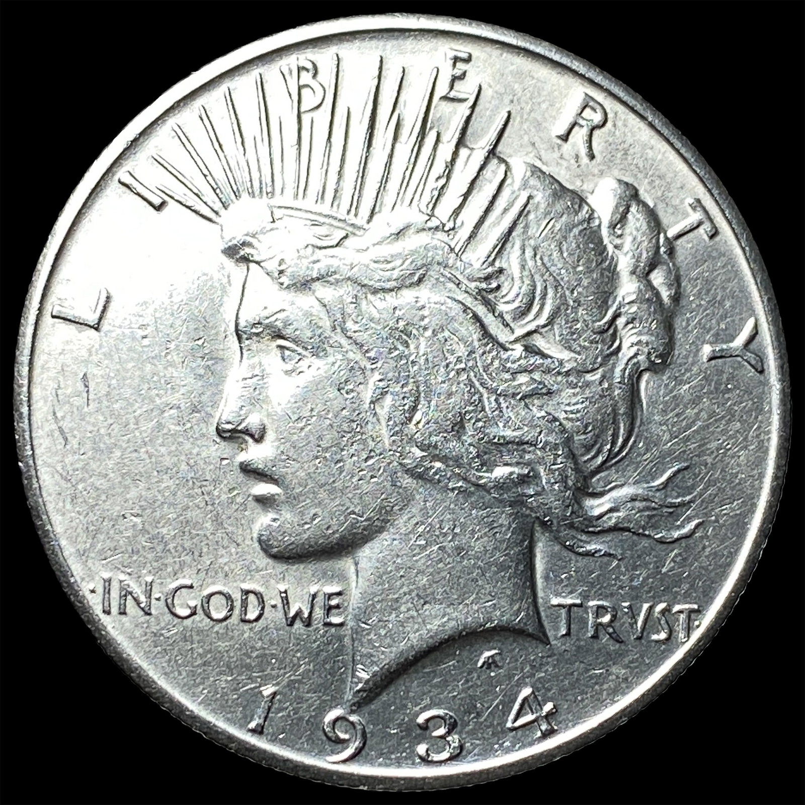 1934-S Silver Peace Dollar CLOSELY UNCIRCULATED: 1934-S Silver Peace Dollar CLOSELY UNCIRCULATED