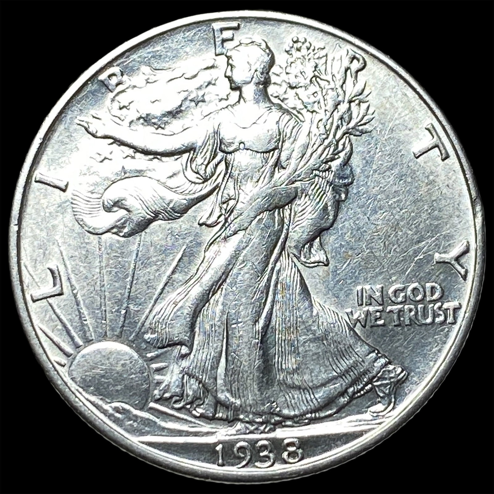 1938-D Silver Walking Liberty Half Dollar CLOSELY UNCIRCULATED (1 of 2)
