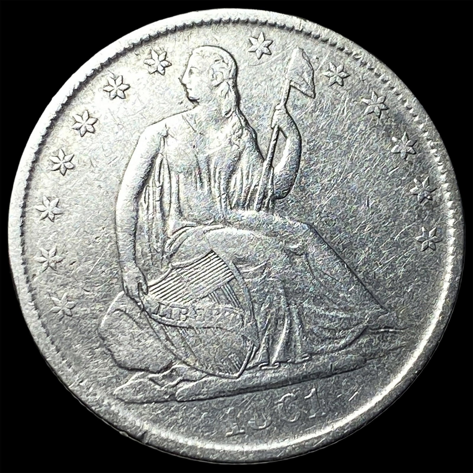 1861-O Silver Half Dollar NEARLY UNCIRCULATED: 1861-O Silver Half Dollar NEARLY UNCIRCULATED