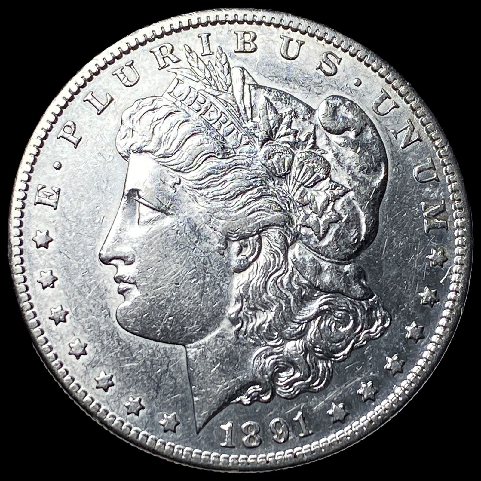 1891-S Silver Morgan Dollar CLOSELY UNCIRCULATED: 1891-S Silver Morgan Dollar CLOSELY UNCIRCULATED