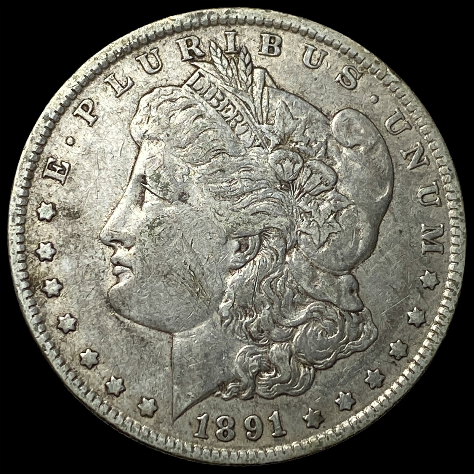 1891-O Silver Morgan Dollar NEARLY UNCIRCULATED (1 of 2)
