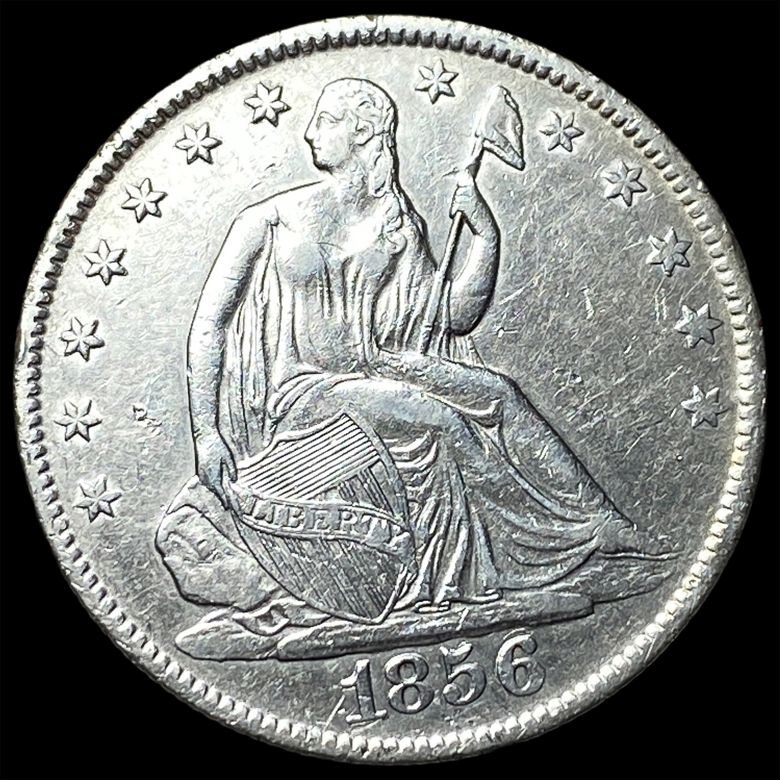 1856-O Silver Half Dollar CLOSELY UNCIRCULATED: 1856-O Silver Half Dollar CLOSELY UNCIRCULATED