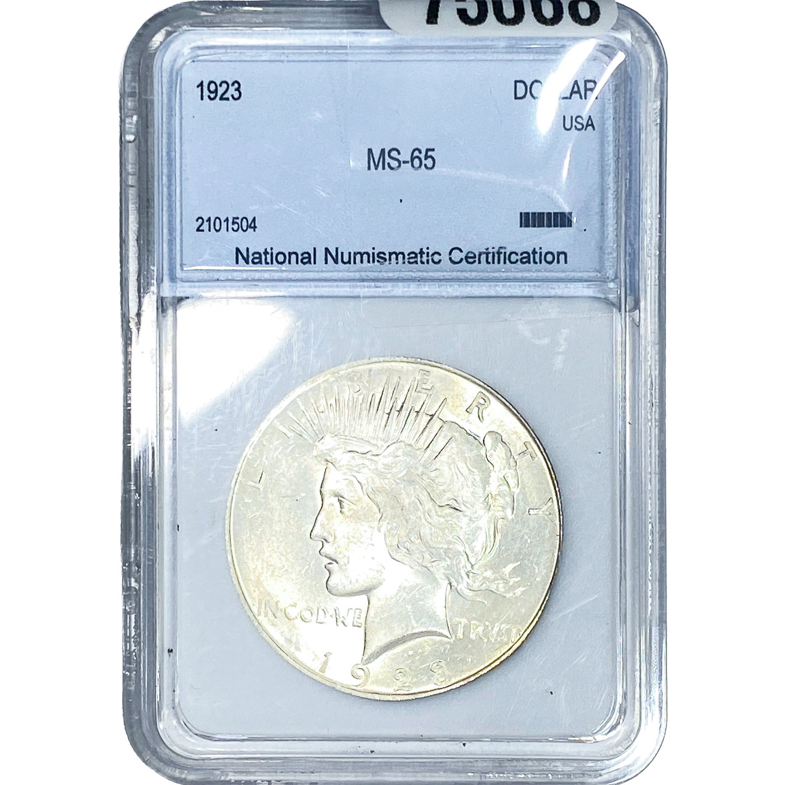 1923 Silver Peace Dollar NNC MS65: 1923 Silver Peace Dollar NNC MS65
