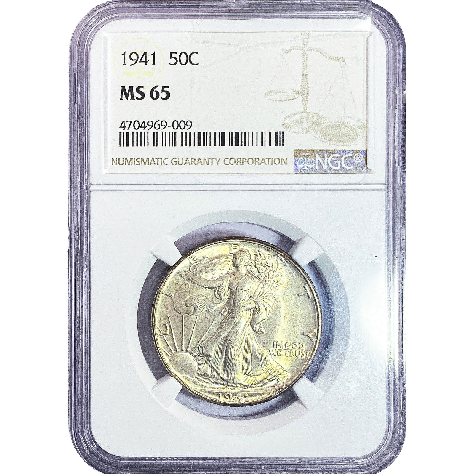 1941 Walking Liberty Half Dollar NGC MS65: 1941 Walking Liberty Half Dollar NGC MS65