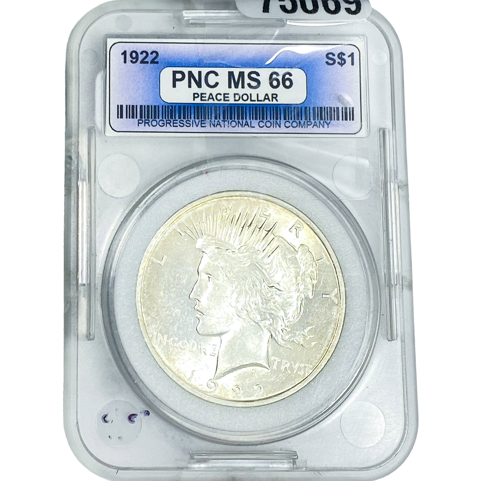 1922 Silver Peace Dollar PNC MS66: 1922 Silver Peace Dollar PNC MS66