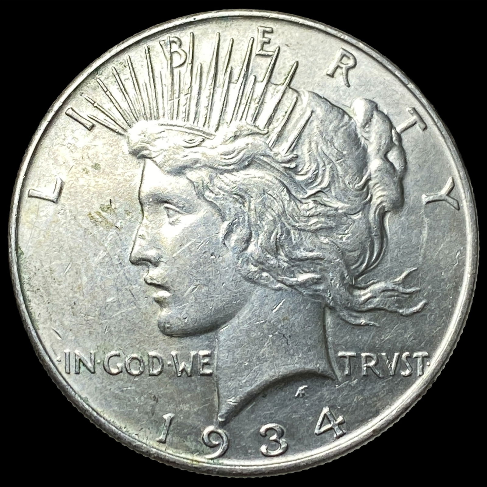 1934 Peace Silver Dollar CHOICE AU: 1934 Peace Silver Dollar CHOICE AU
