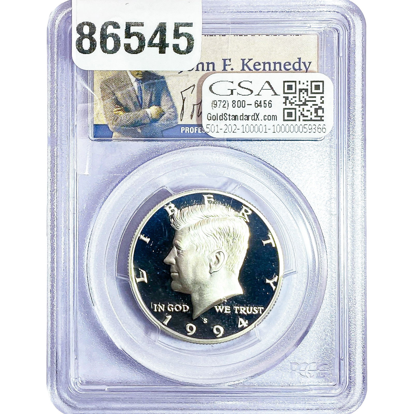 1994-S Kennedy Half Dollar PCGS PR69 DCAM: 1994-S Kennedy Half Dollar PCGS PR69 DCAM