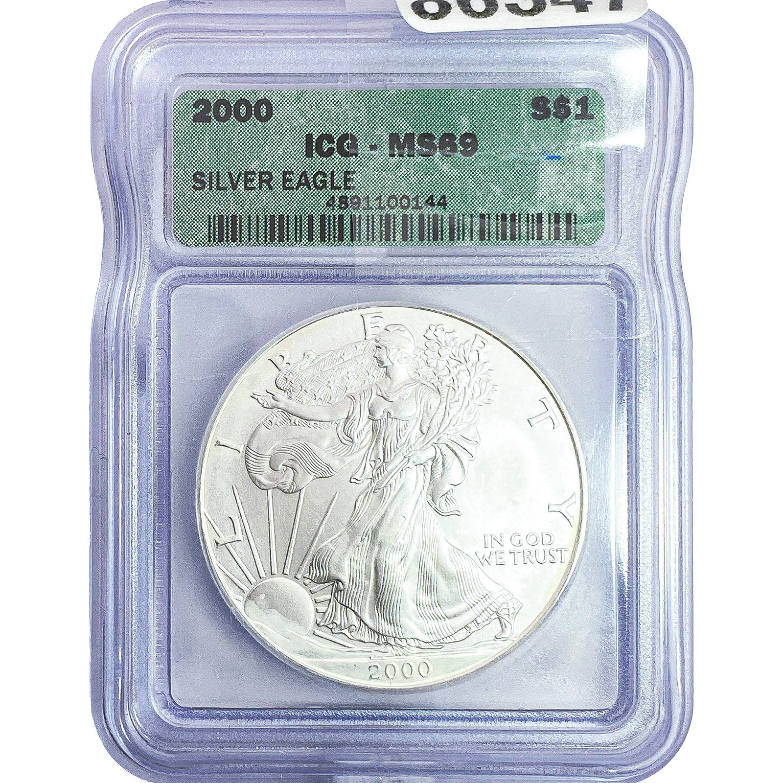 2000 Silver Eagle ICG MS69: 2000 Silver Eagle ICG MS69