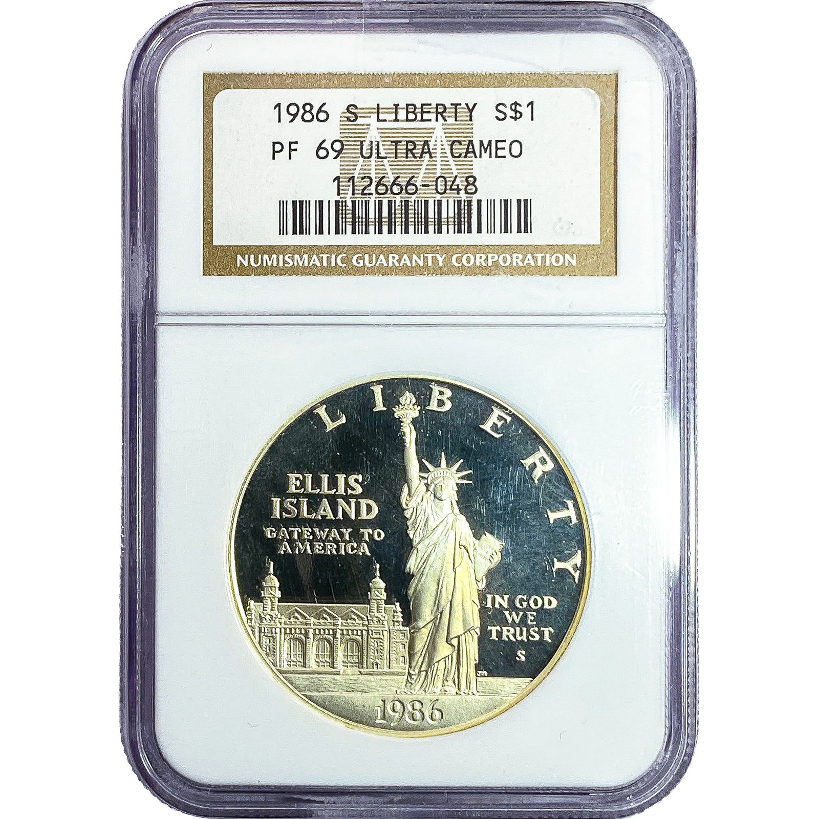 1986-S $1 Sliver Liberty NGC PF69 Ultra Cameo: 1986-S $1 Sliver Liberty NGC PF69 Ultra Cameo