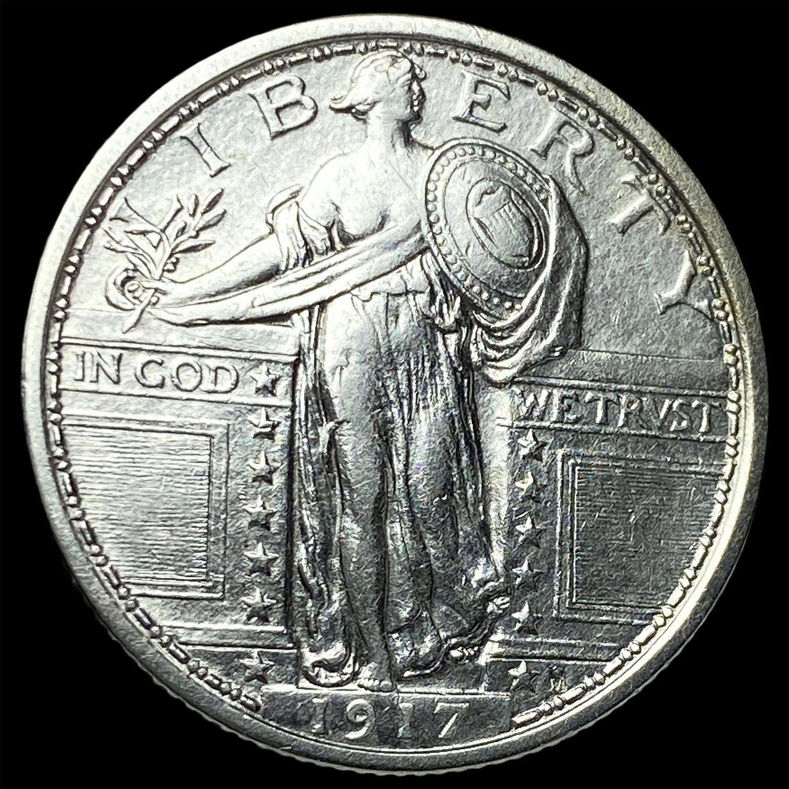 1917 Type 1 Standing Liberty Quarter CLOSELY UNCIRCULATED (1 of 2)