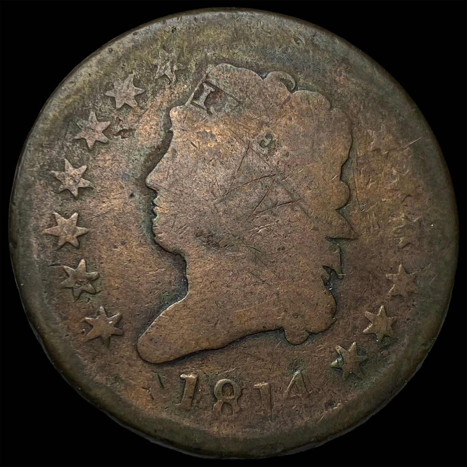 1814 Classic Head Large Cent NICELY CIRCULATED (1 of 2)