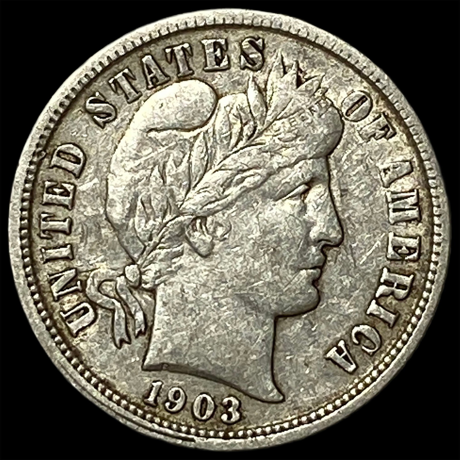 1903 Barber Dime NEARLY UNCIRCULATED: 1903 Barber Dime NEARLY UNCIRCULATED