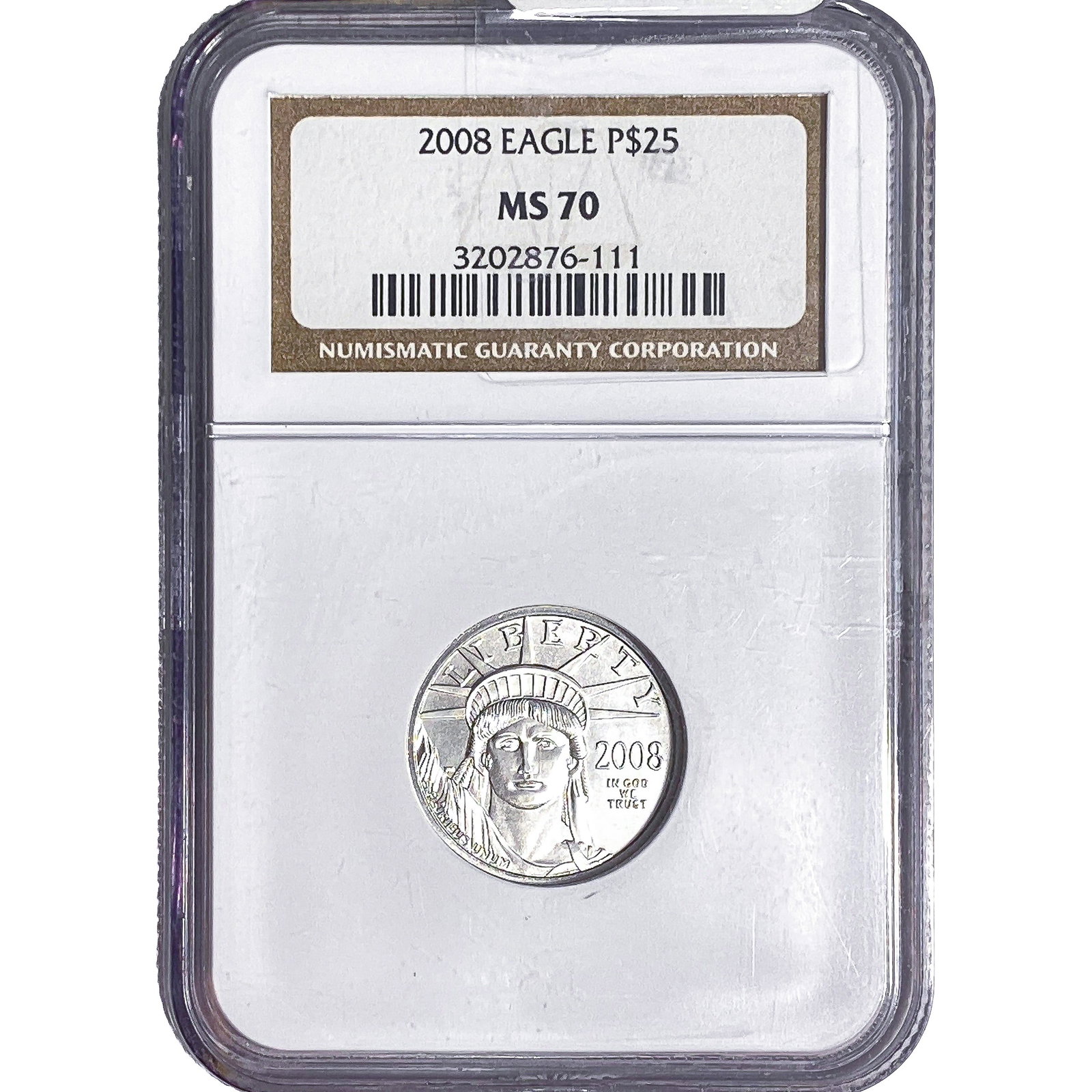 2008 1/4oz Platinum $25 Eagle NGC MS70 (1 of 2)