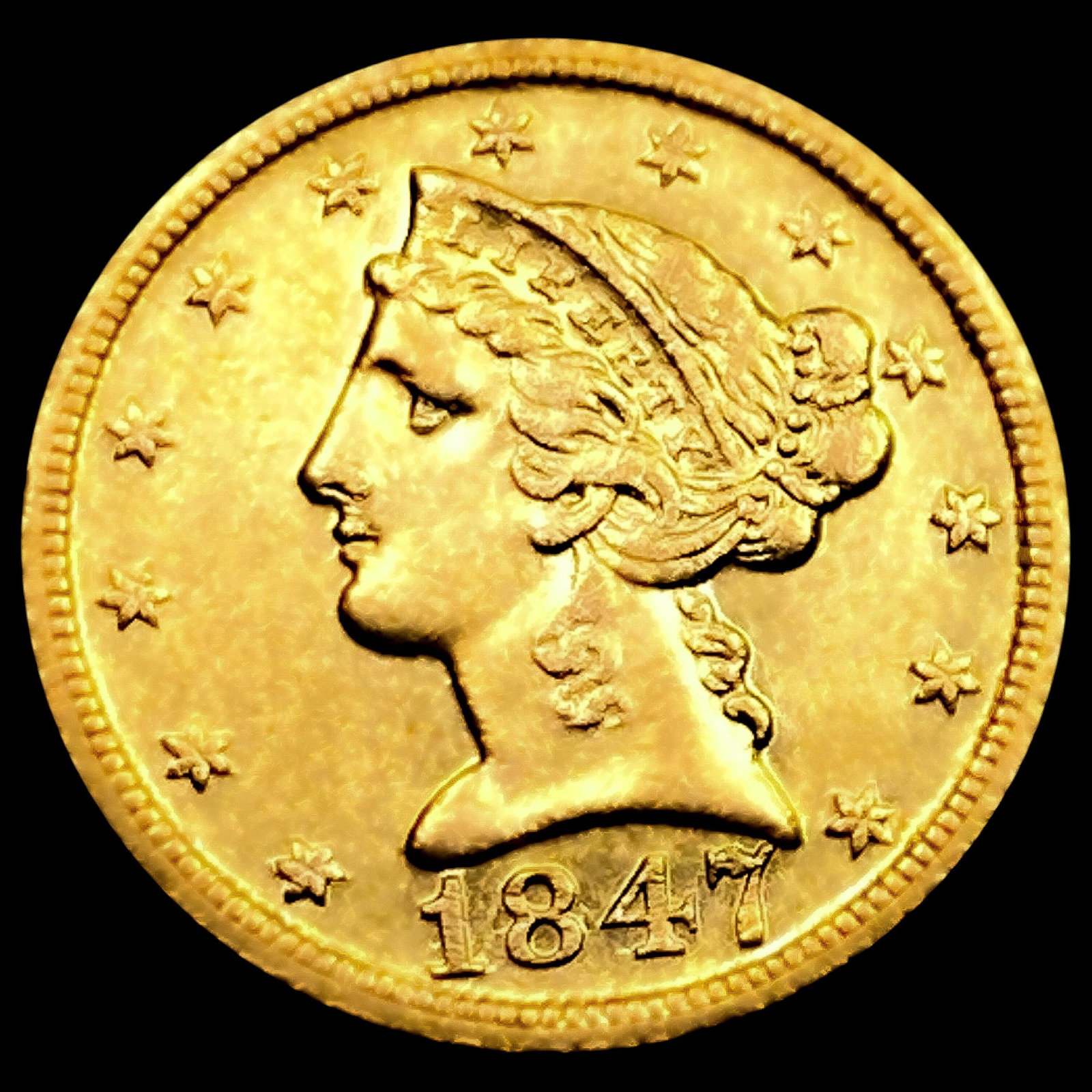 1847-D $5 Gold Half Eagle (1 of 2)