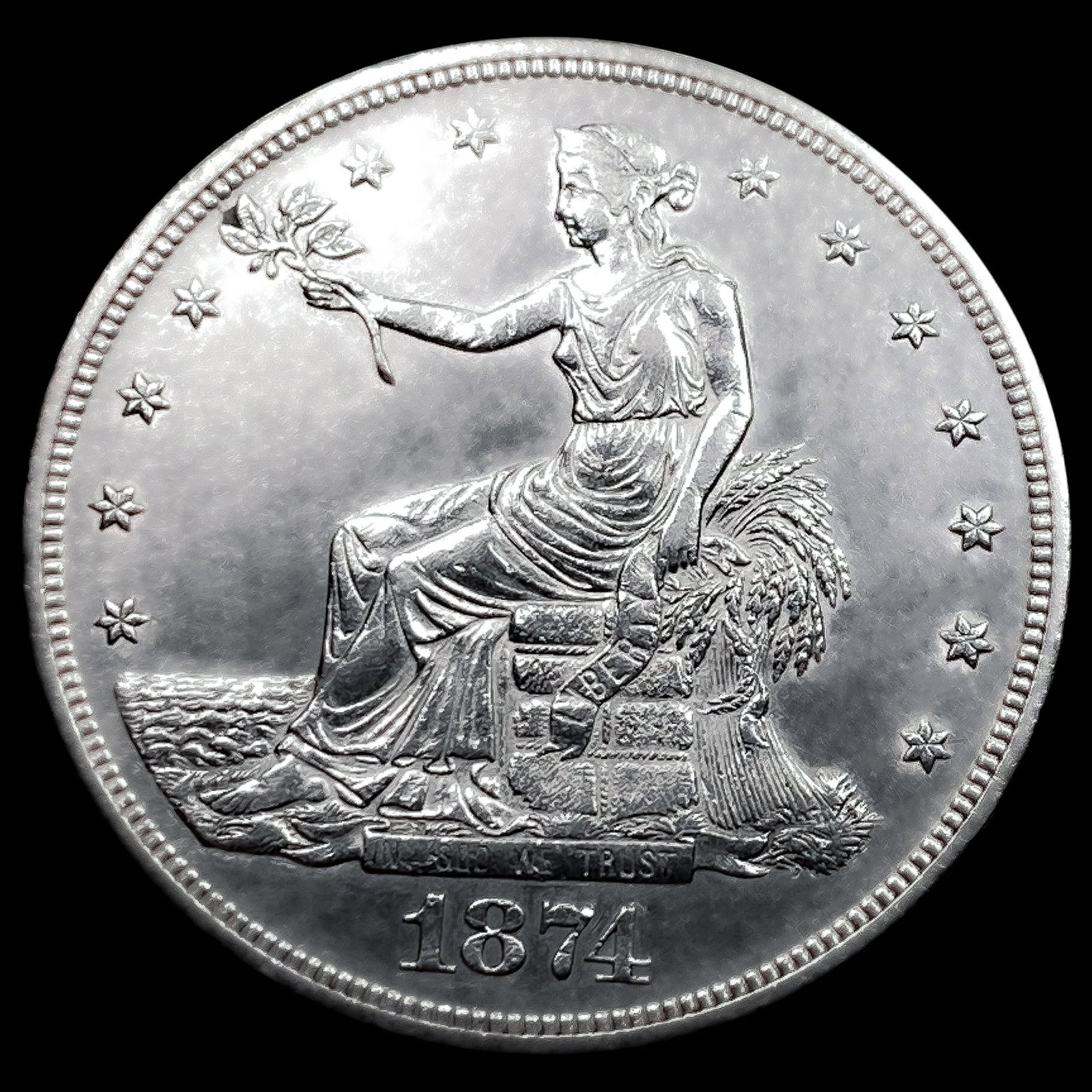 1874 Silver Trade Dollar (1 of 2)