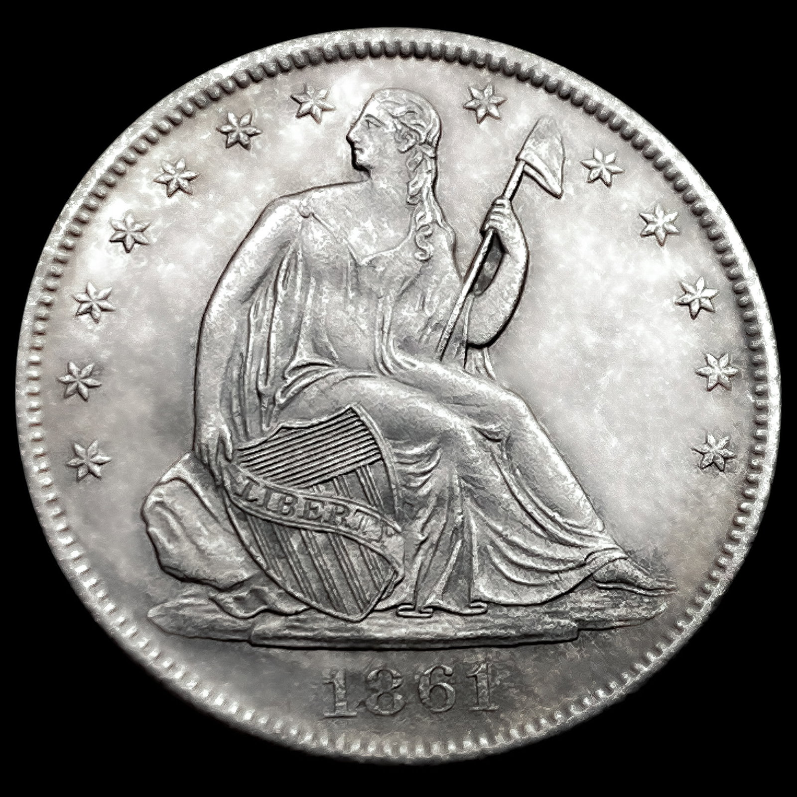 1861-O CSA Obv Seated Liberty Half Dollar GEM BU +: 1861-O CSA Obv Seated Liberty Half Dollar GEM BU +